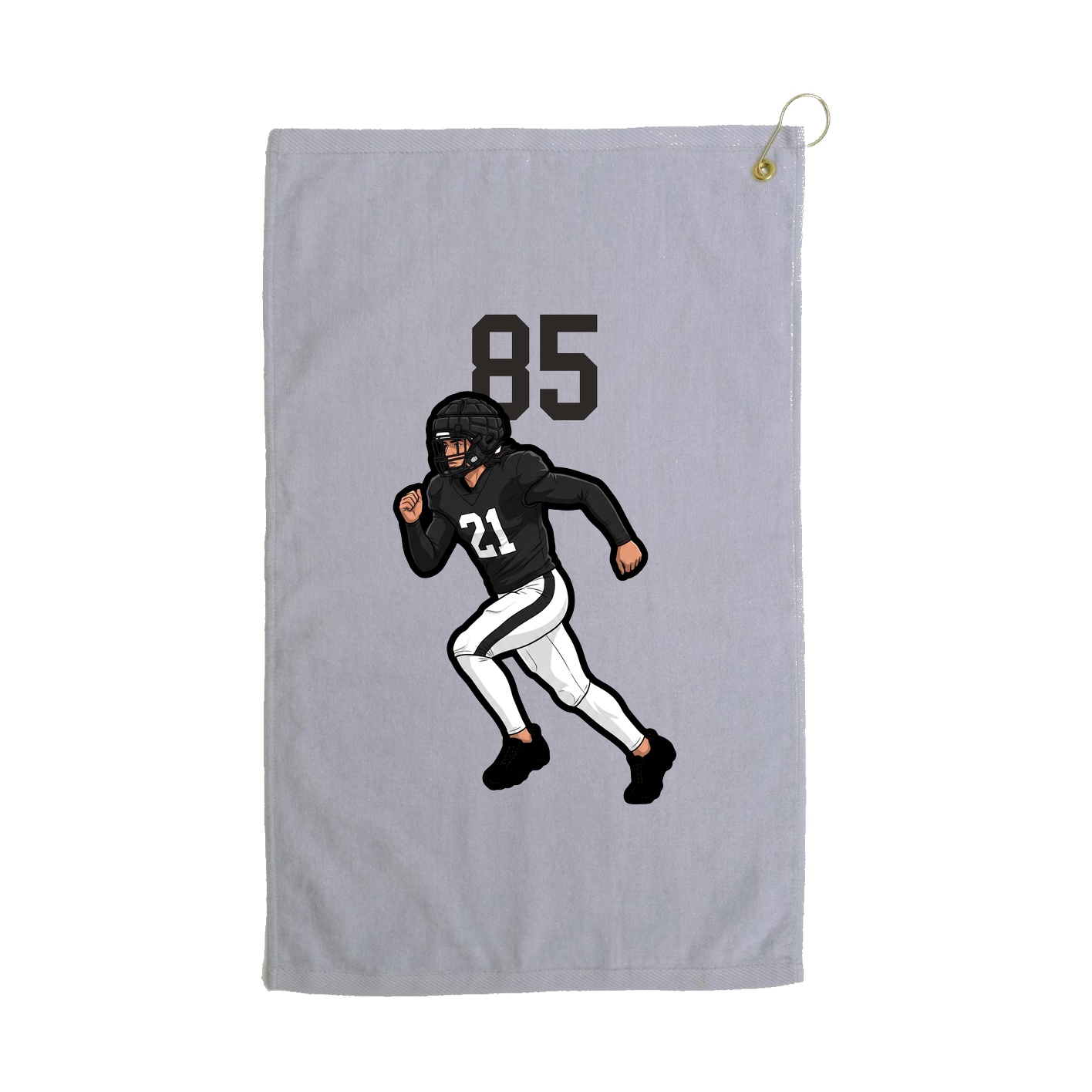 Golf Towel — Number Top in Grey