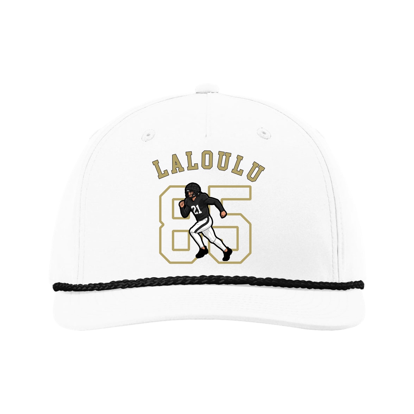 Five-Panel Classic Rope Cap — Shirsey Arch in White
