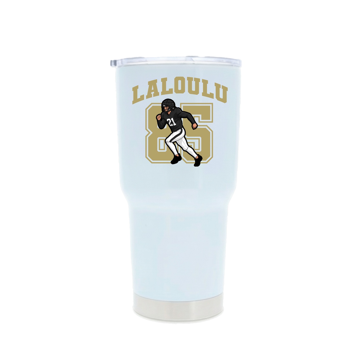 30oz Stainless Steel Tumbler — Number in White