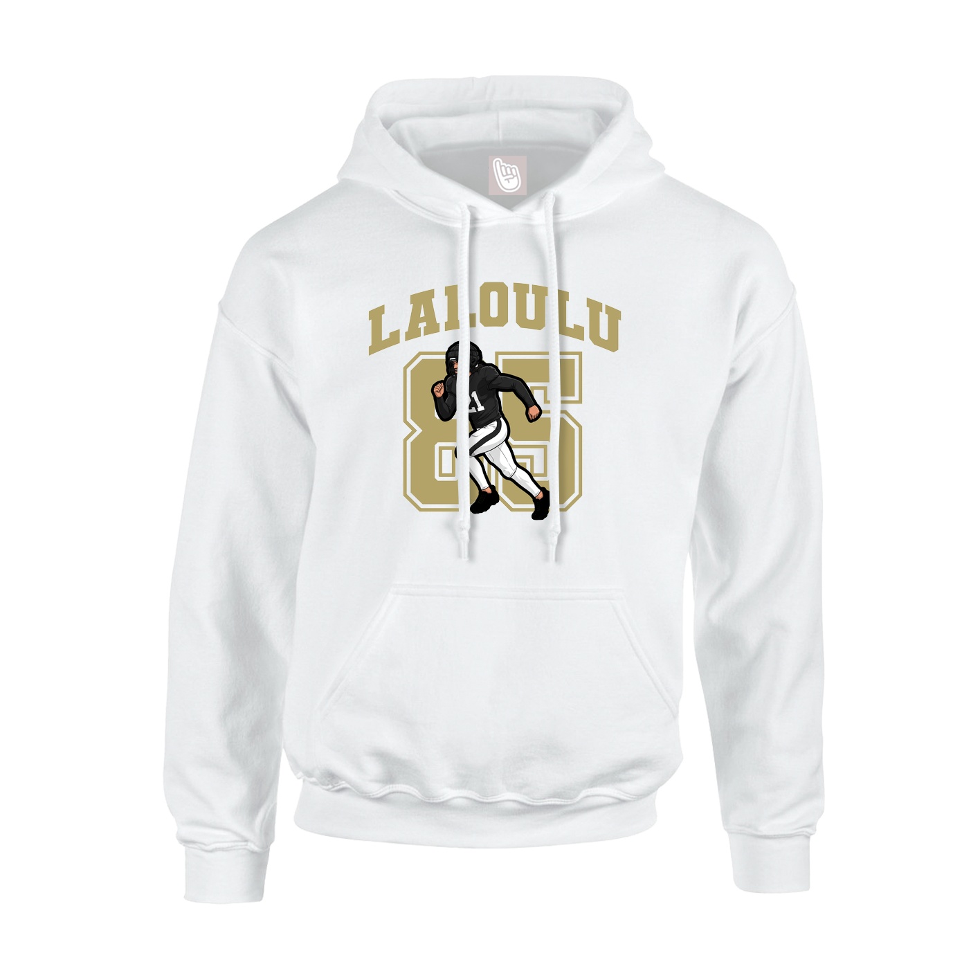 Hoodie — Number in White