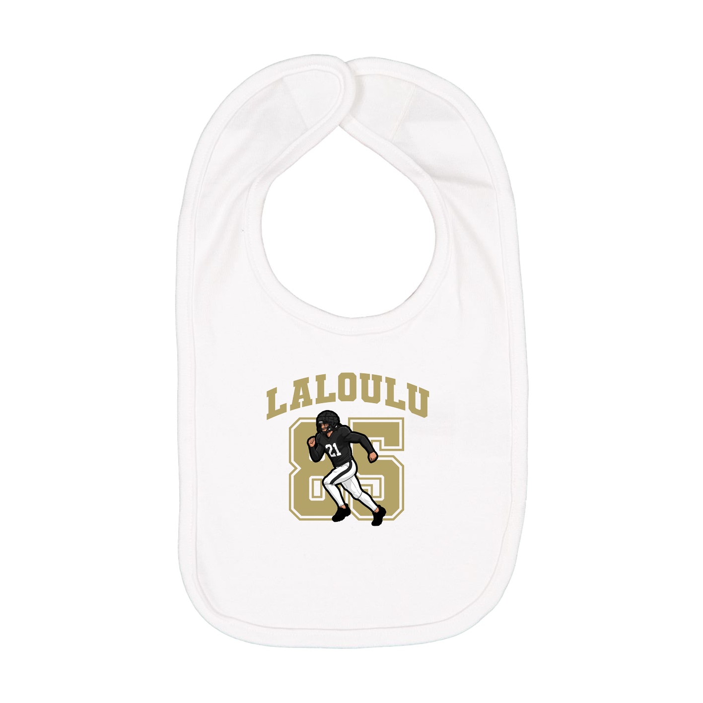 Infant Bib — Number in White