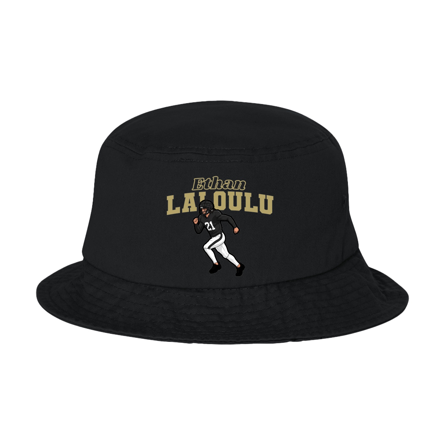 Bucket Cap — Name Arch in Black