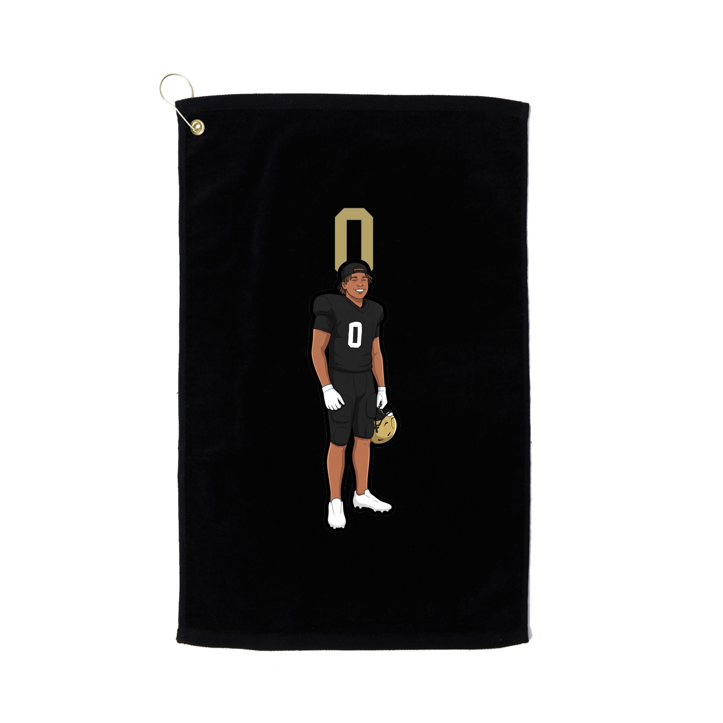 Golf Towel — Number Top in Black