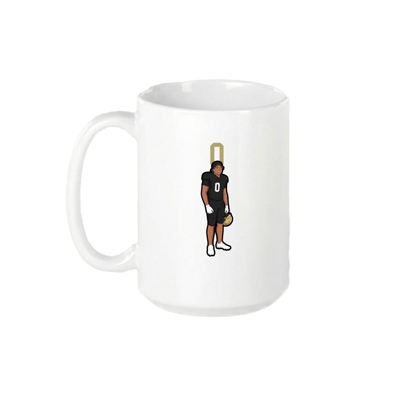 15oz Coffee Mug — Number Top in White