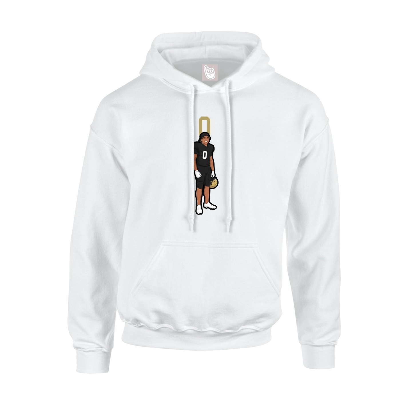 Hoodie — Number Top in White