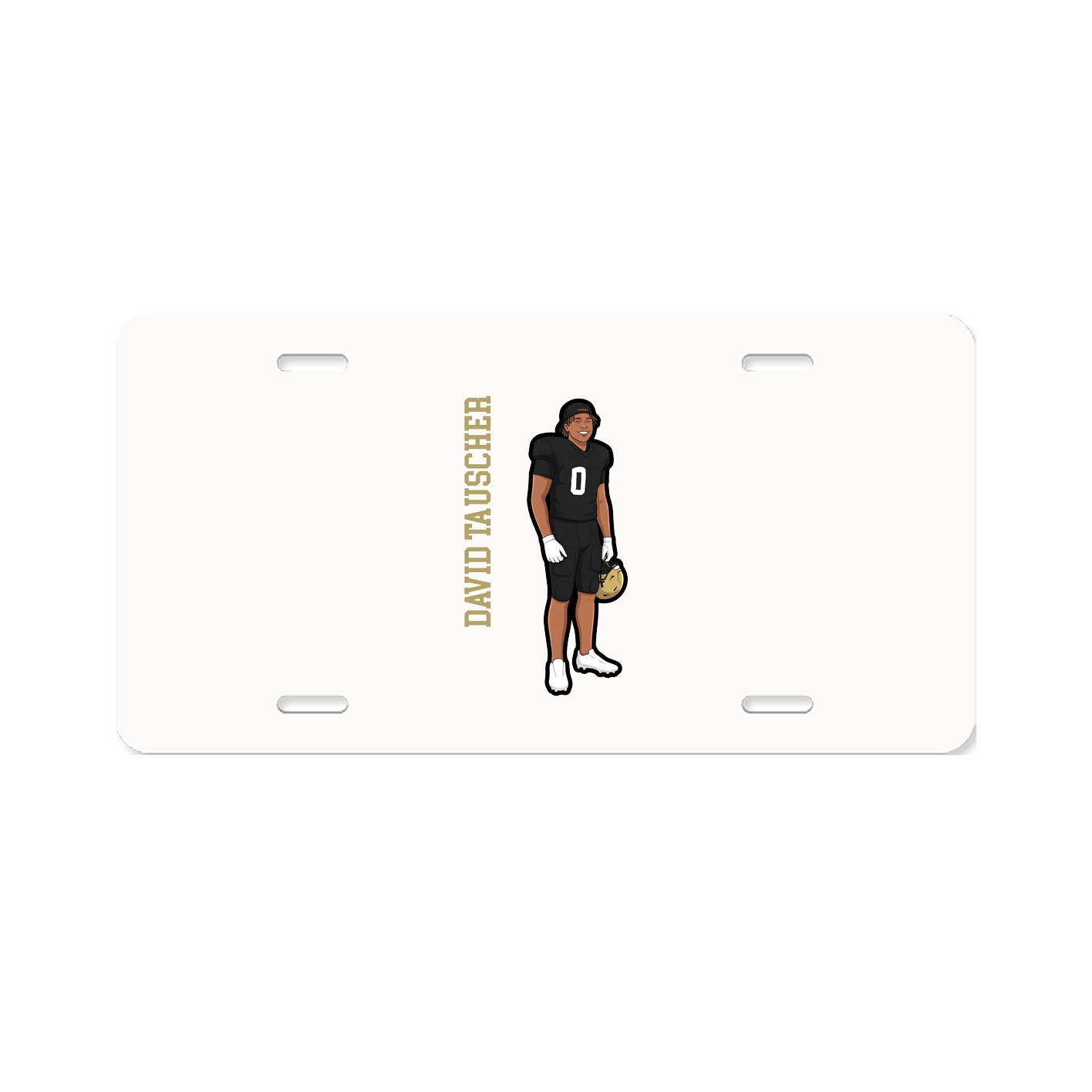 License Plate — Name Vertical in Classic
