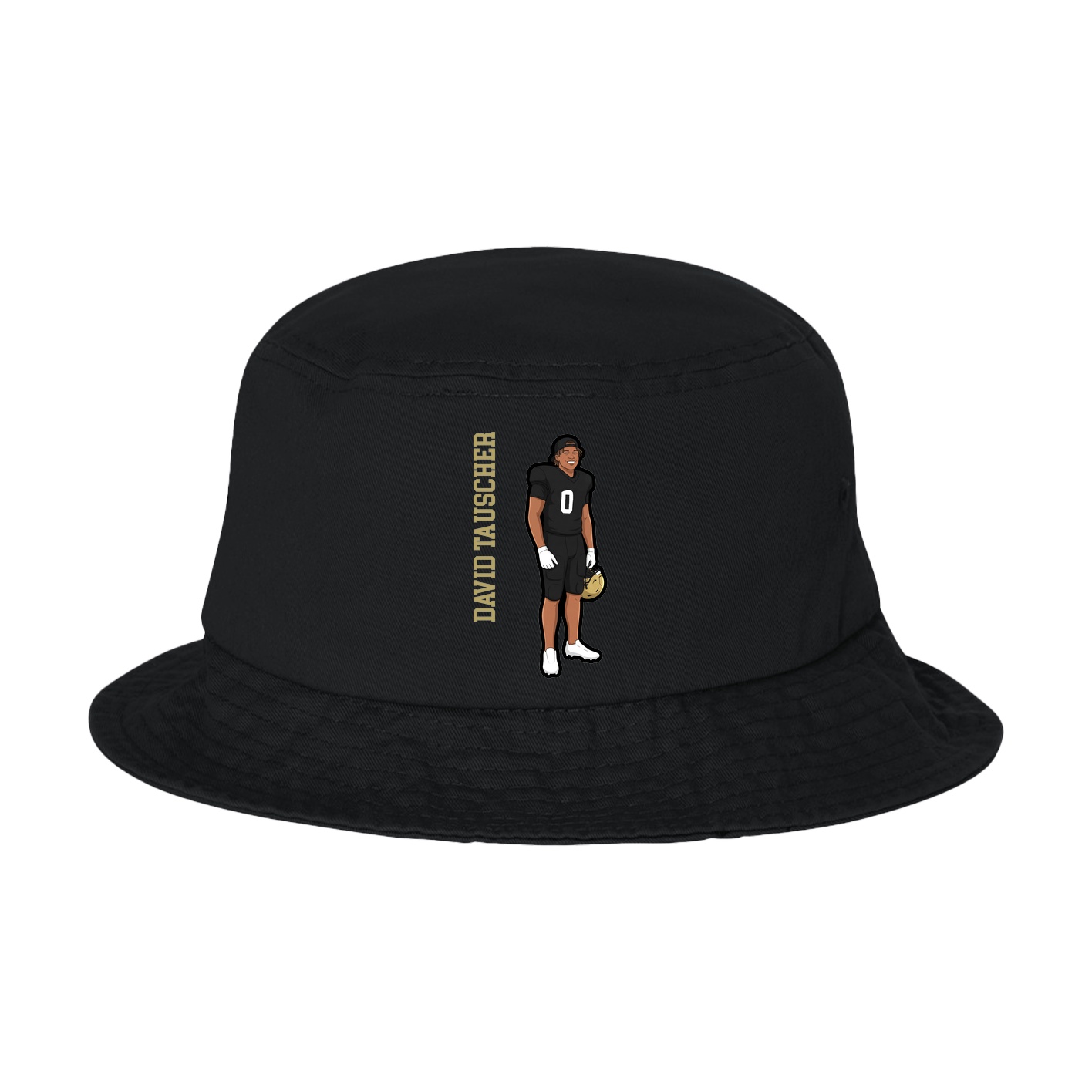 Bucket Cap — Name Vertical in Black