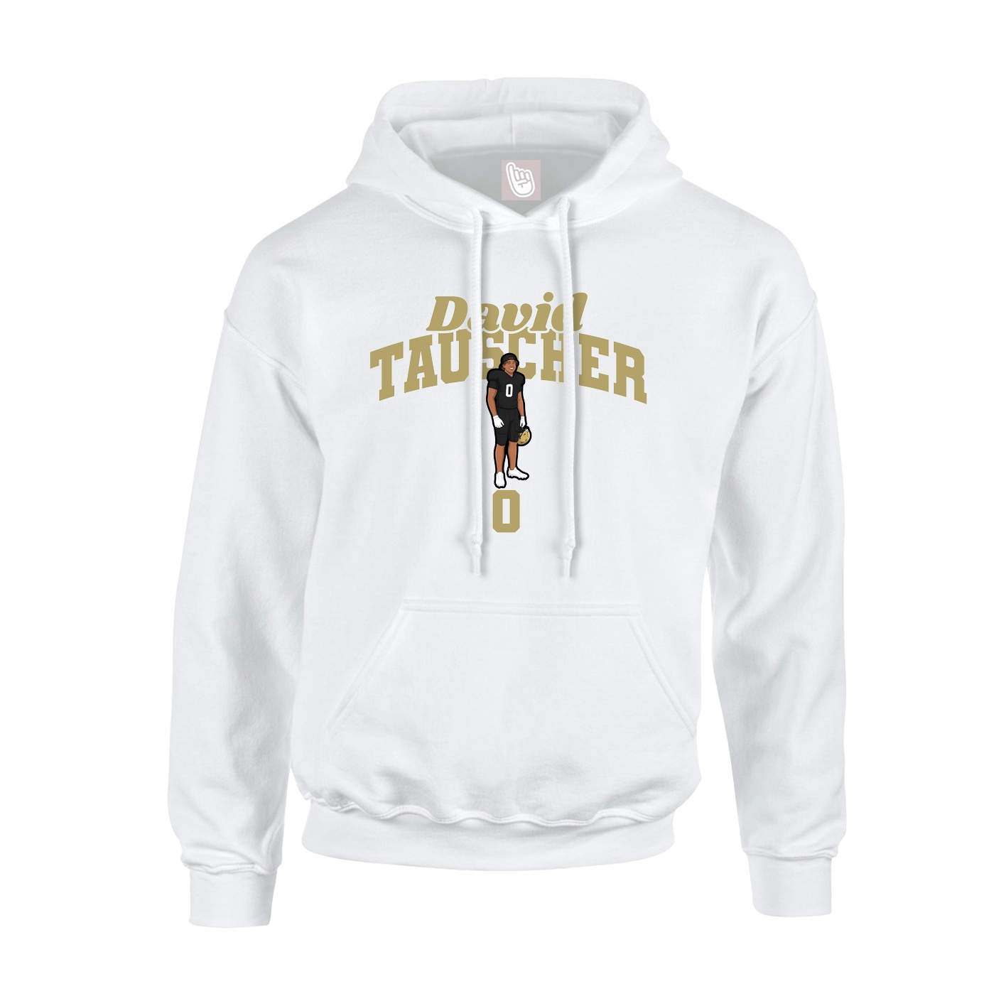 Youth Hoodie — Signature Arch in White