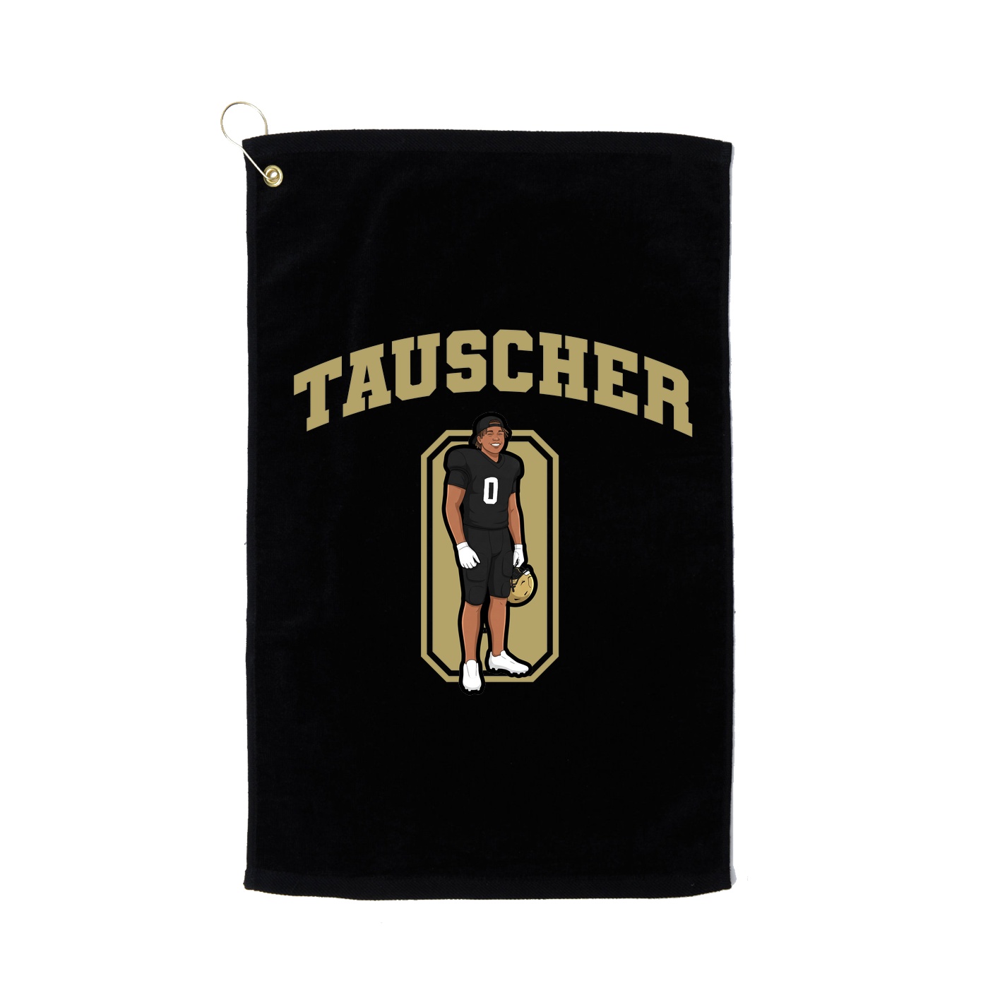Golf Towel — Number in Black