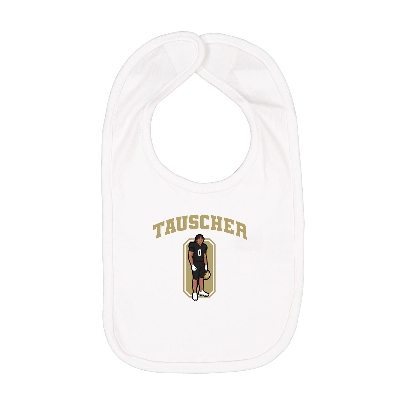Infant Bib — Number in White