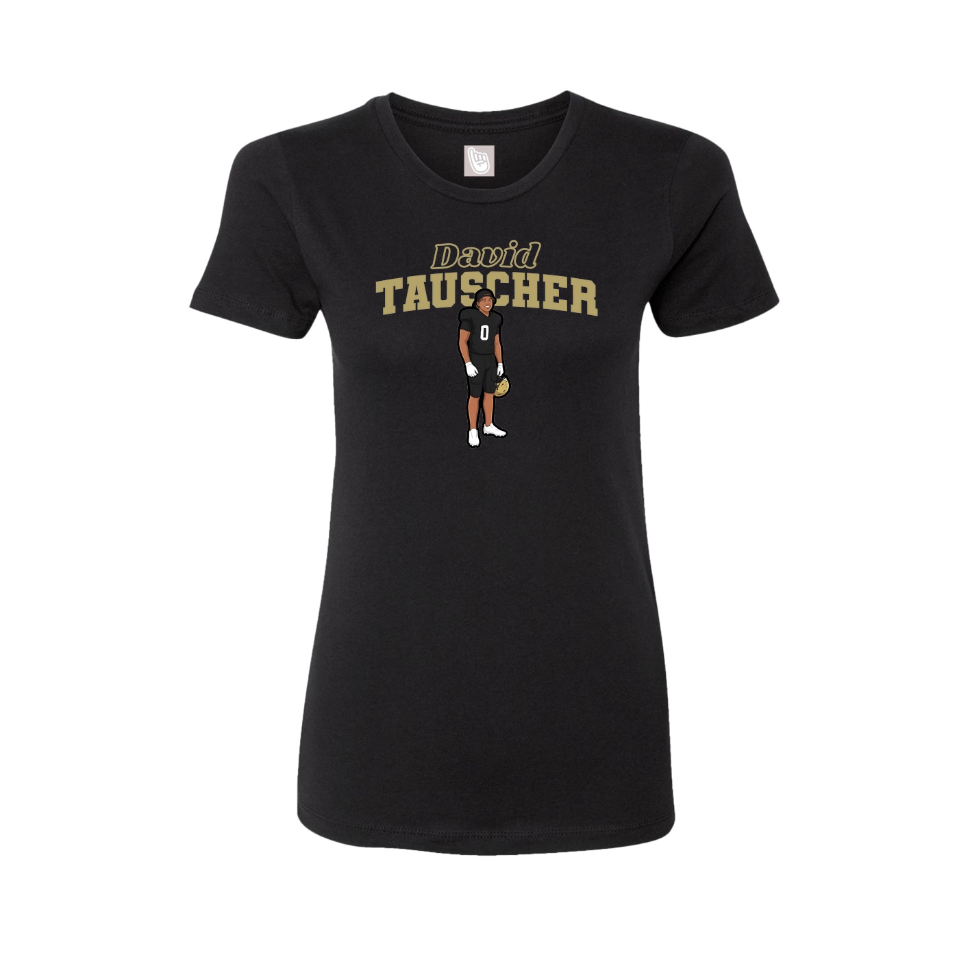 Fitted Women's Tee — Name Arch in Black