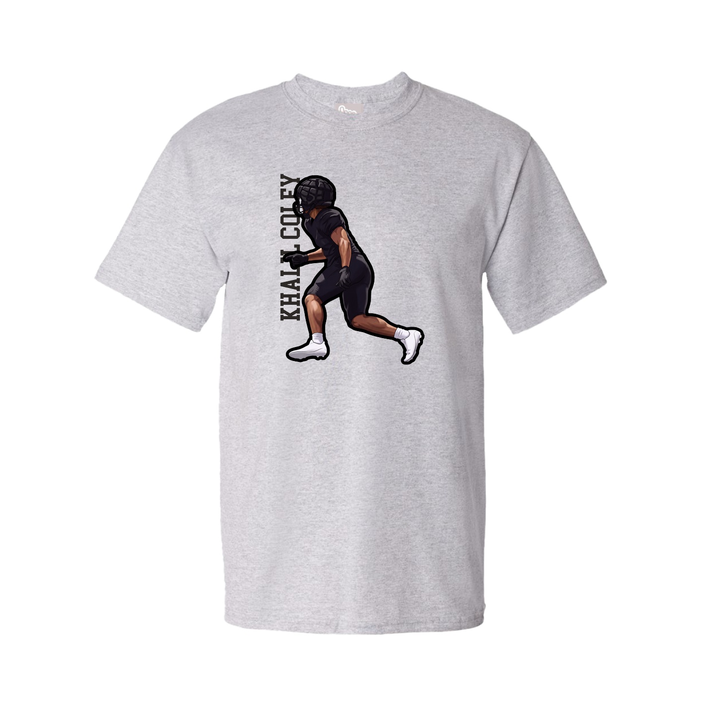 Tee — Name Vertical in Grey