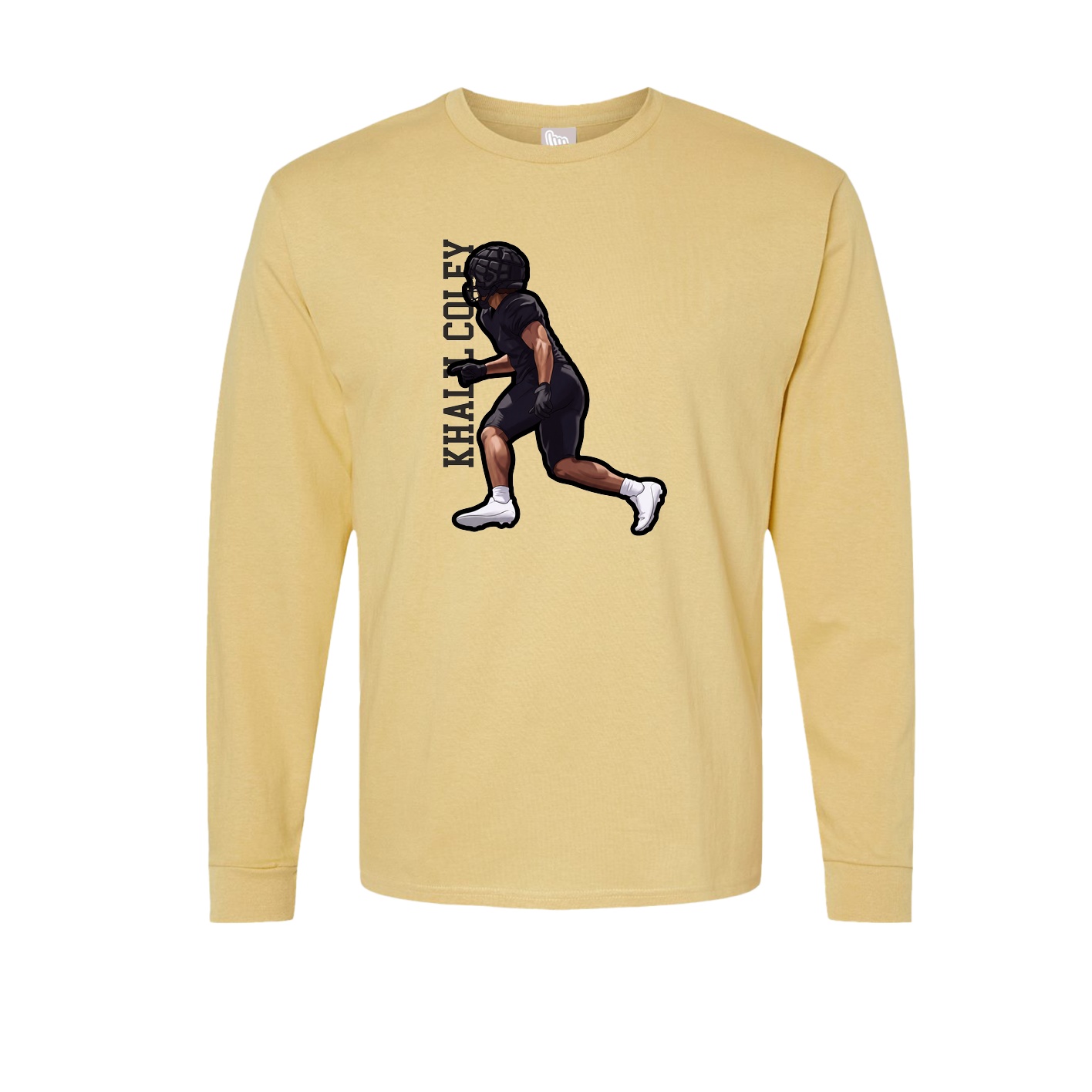 Long Sleeve Tee — Name Vertical in Vegas Gold