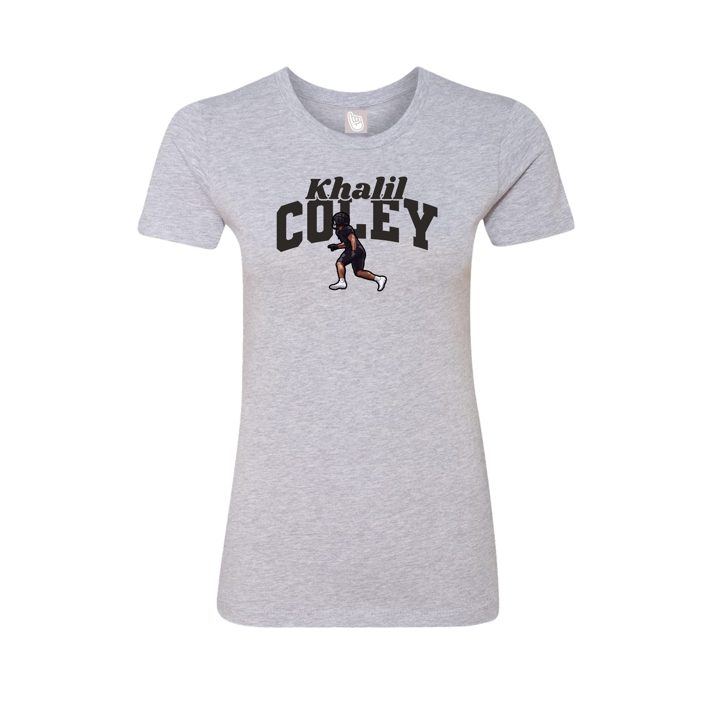 Fitted Women's Tee — Signature Arch in Grey