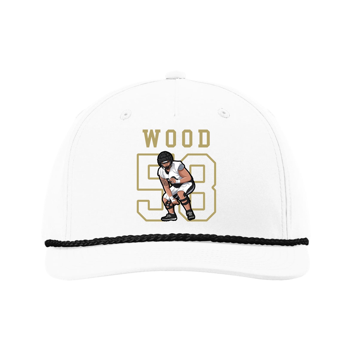 Five-Panel Classic Rope Cap — Shirsey in White