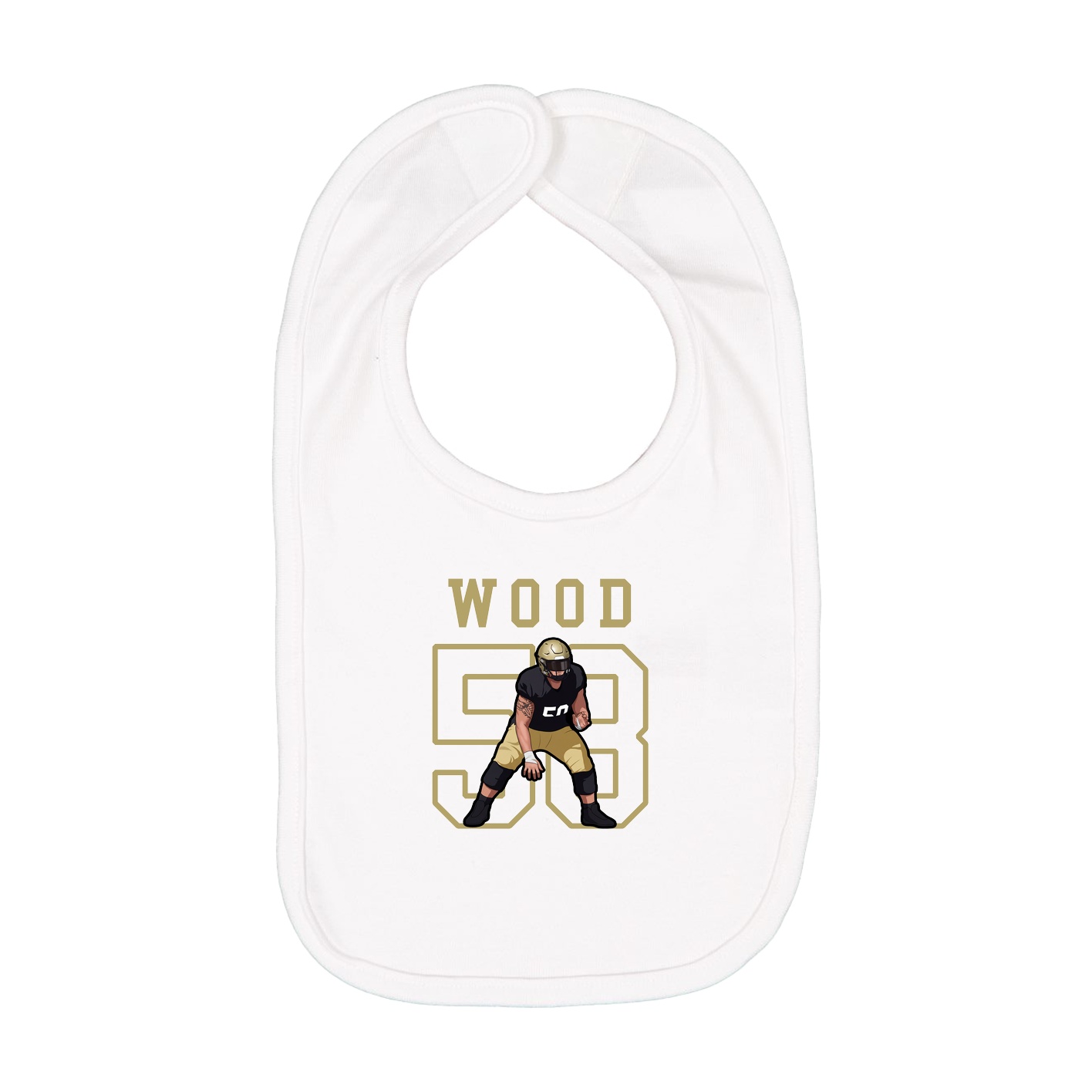 Infant Bib — Shirsey in White