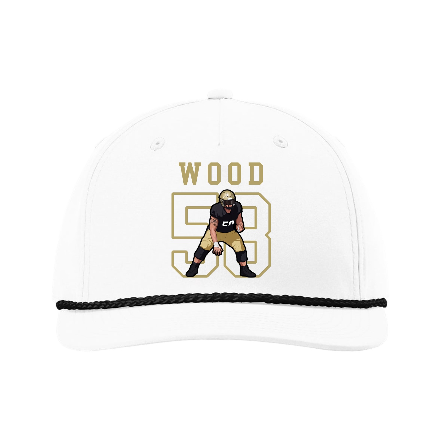 Five-Panel Classic Rope Cap — Shirsey in White