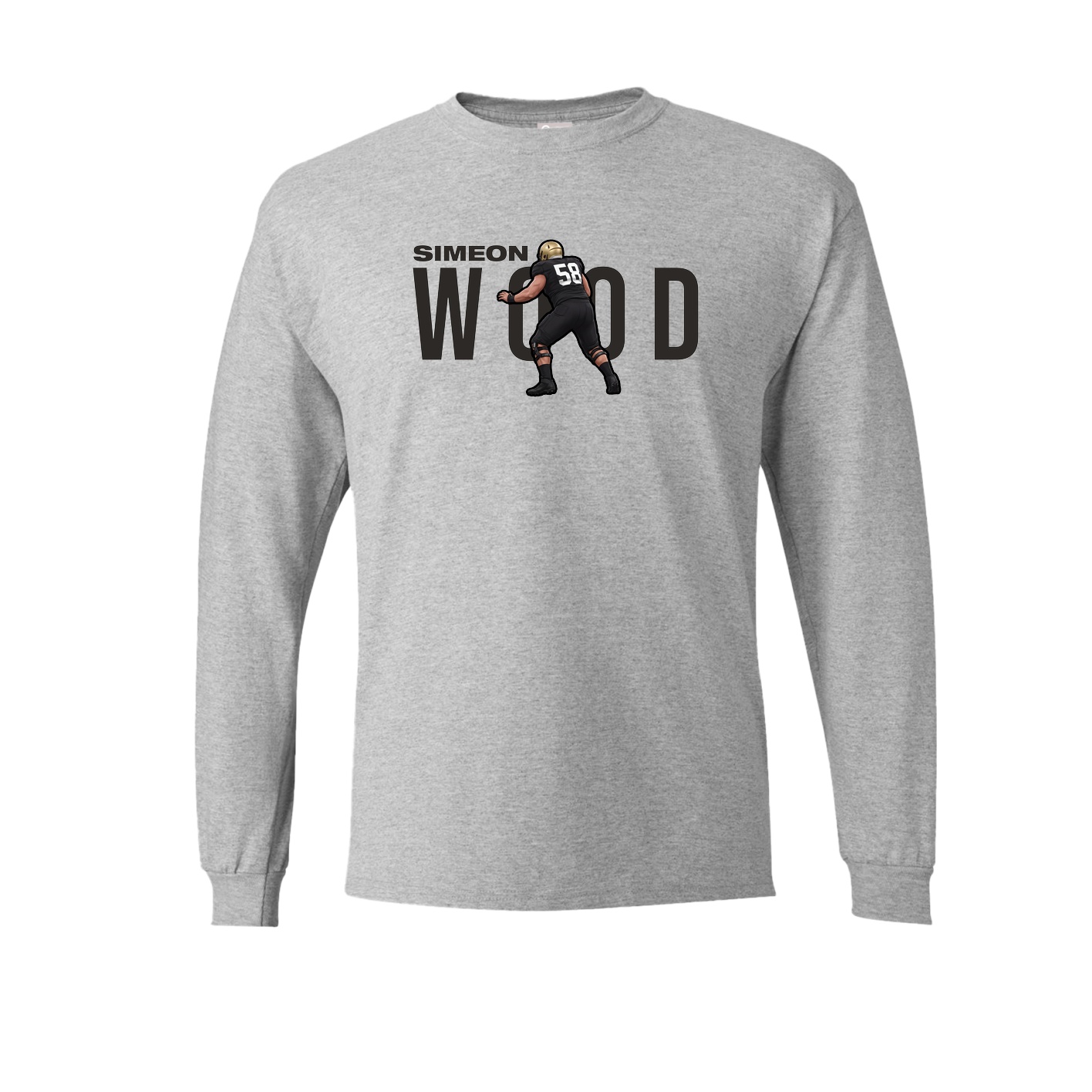 Long Sleeve Tee — Player Name in Grey