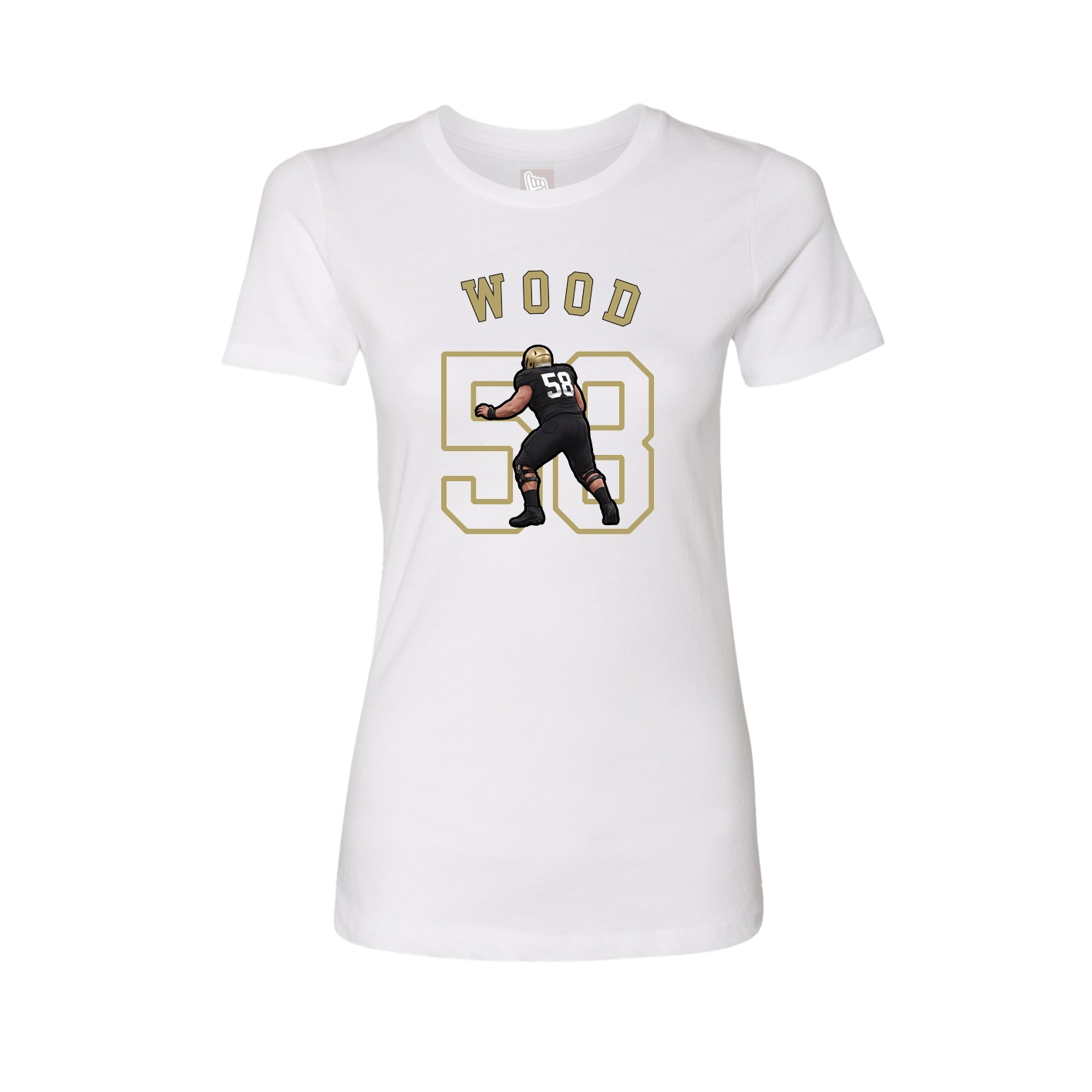 Fitted Women's Tee — Shirsey Arch in White