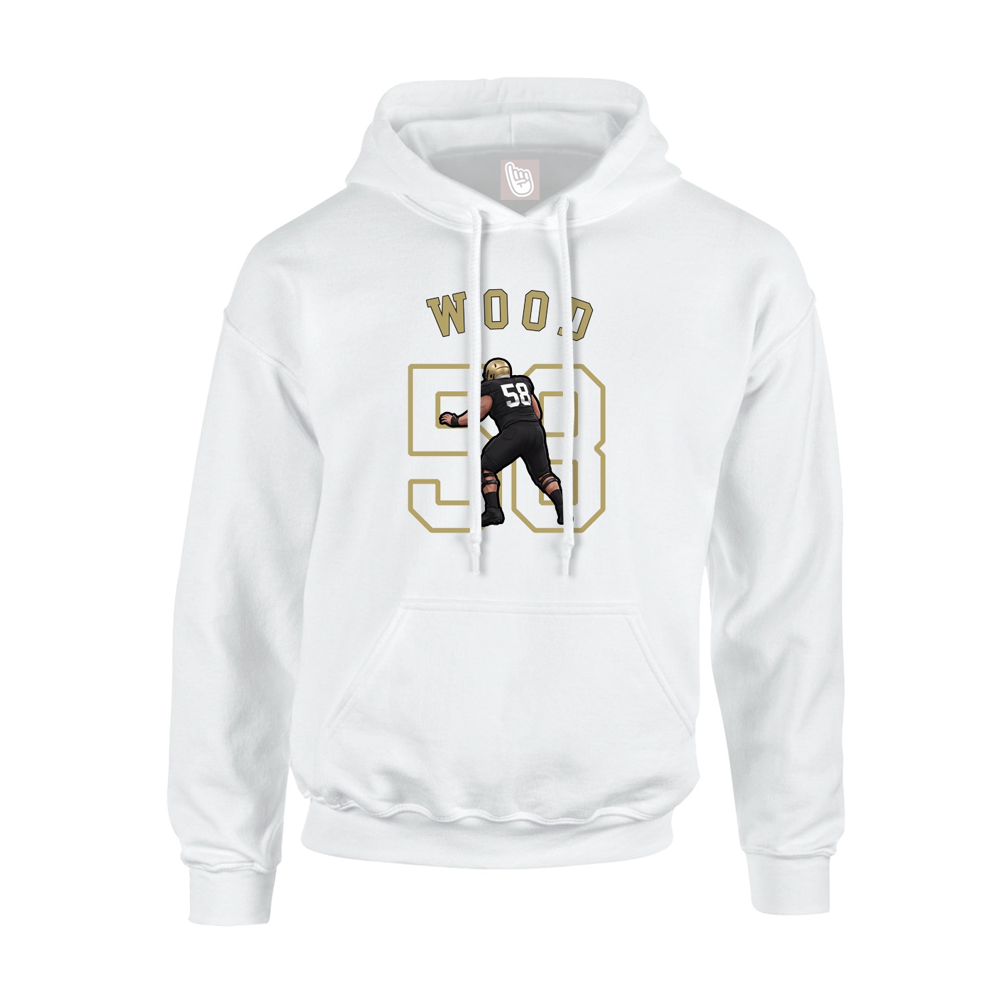 Youth Hoodie — Shirsey Arch in White