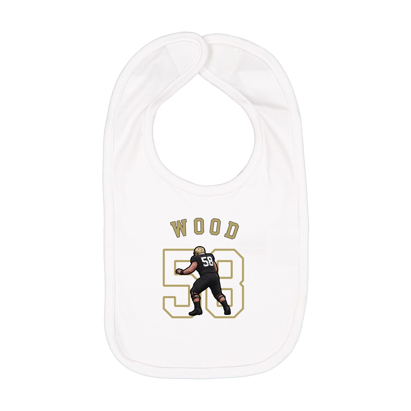 Infant Bib — Shirsey Arch in White