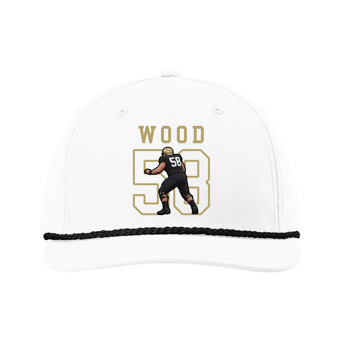 Five-Panel Classic Rope Cap — Shirsey in White