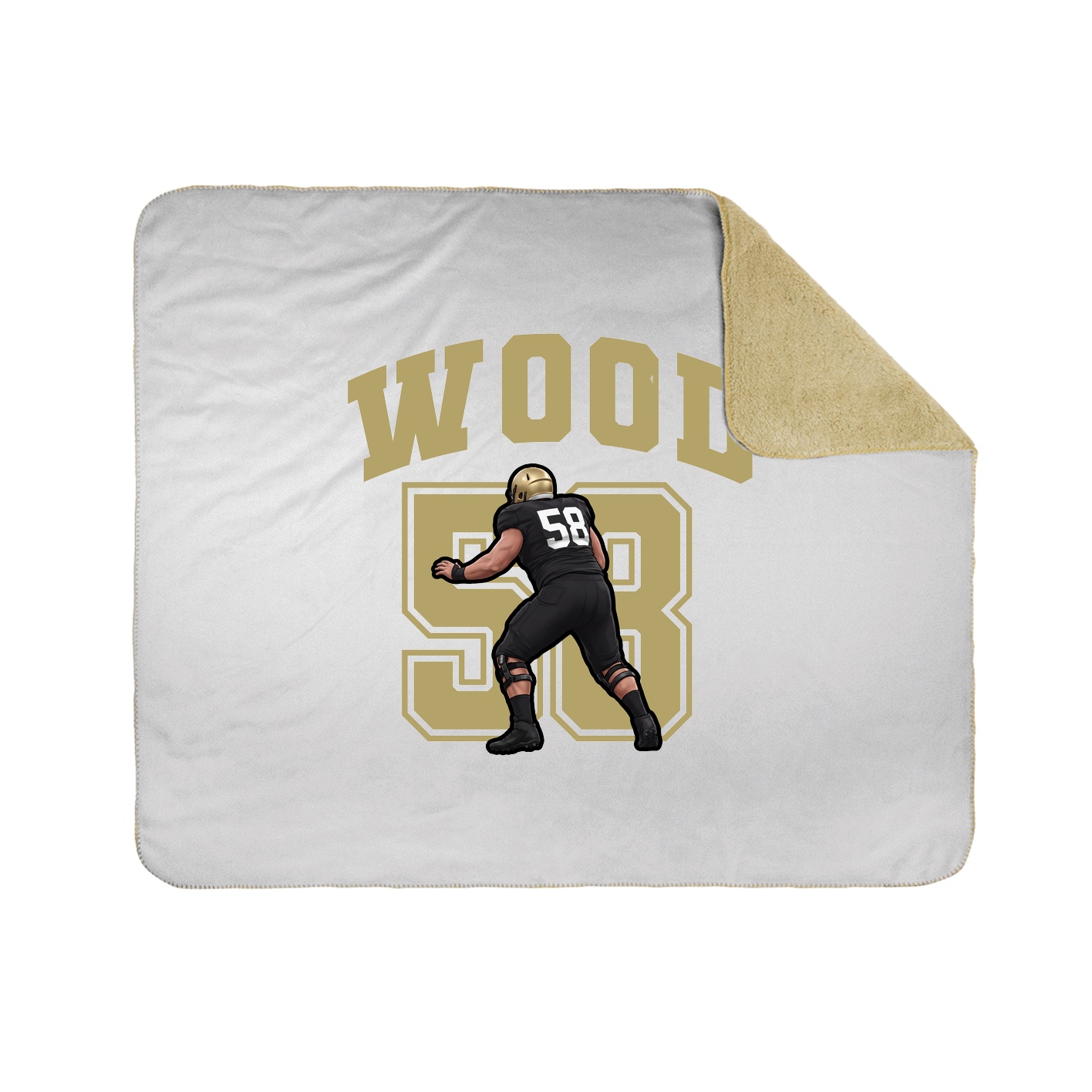 Throw Blanket — Number in White