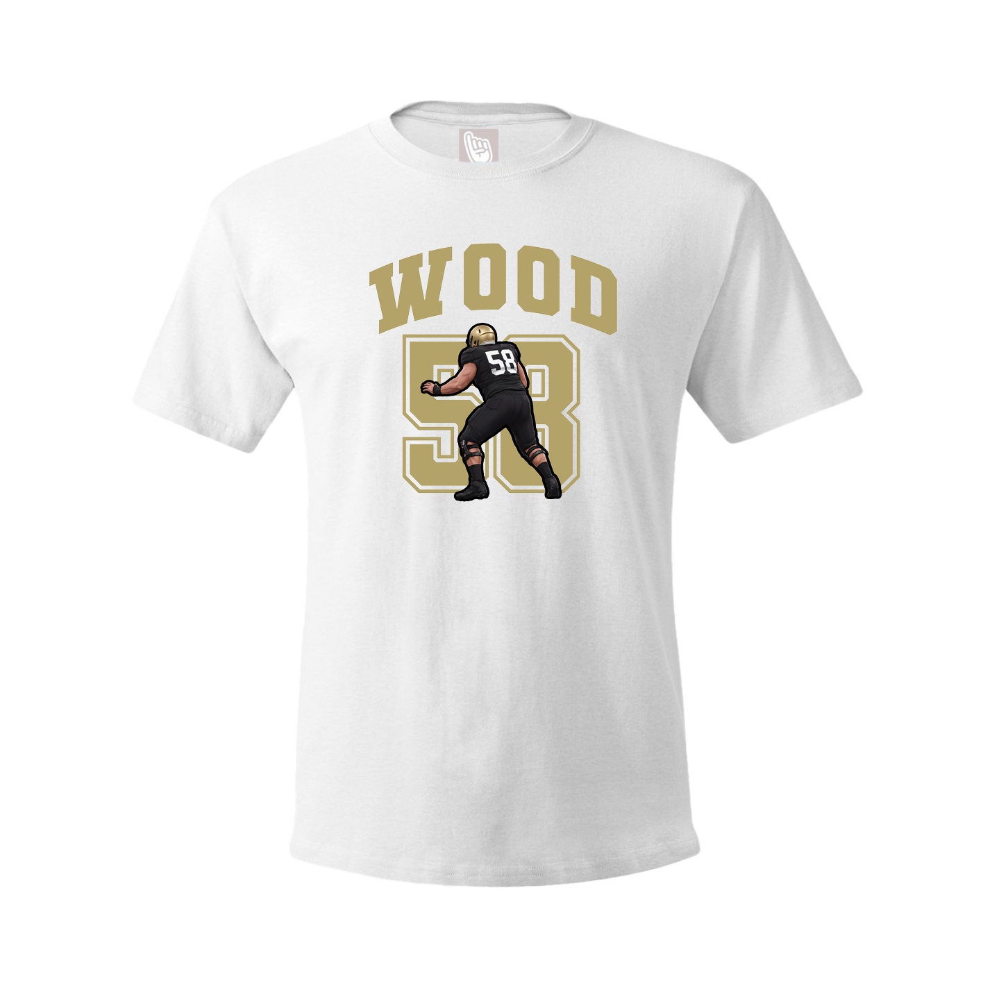 Youth Tee — Number in White