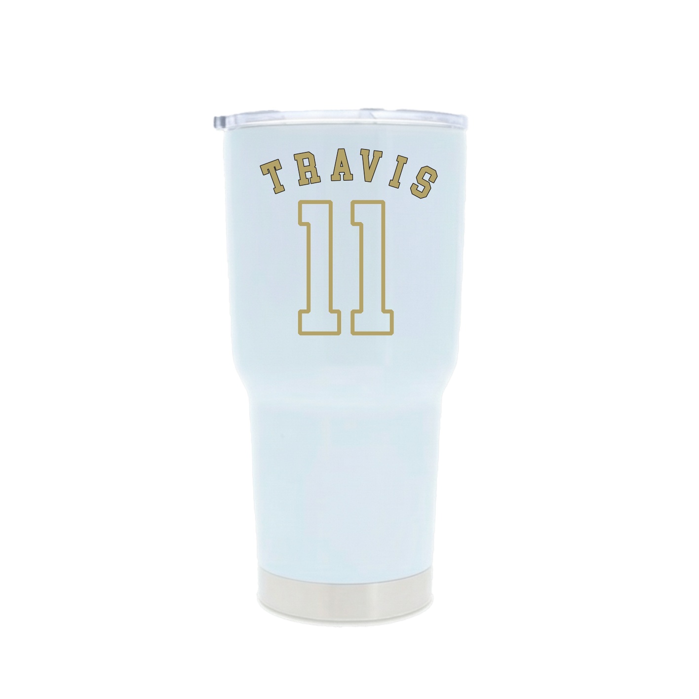 30oz Stainless Steel Tumbler — Shirsey Arch in White