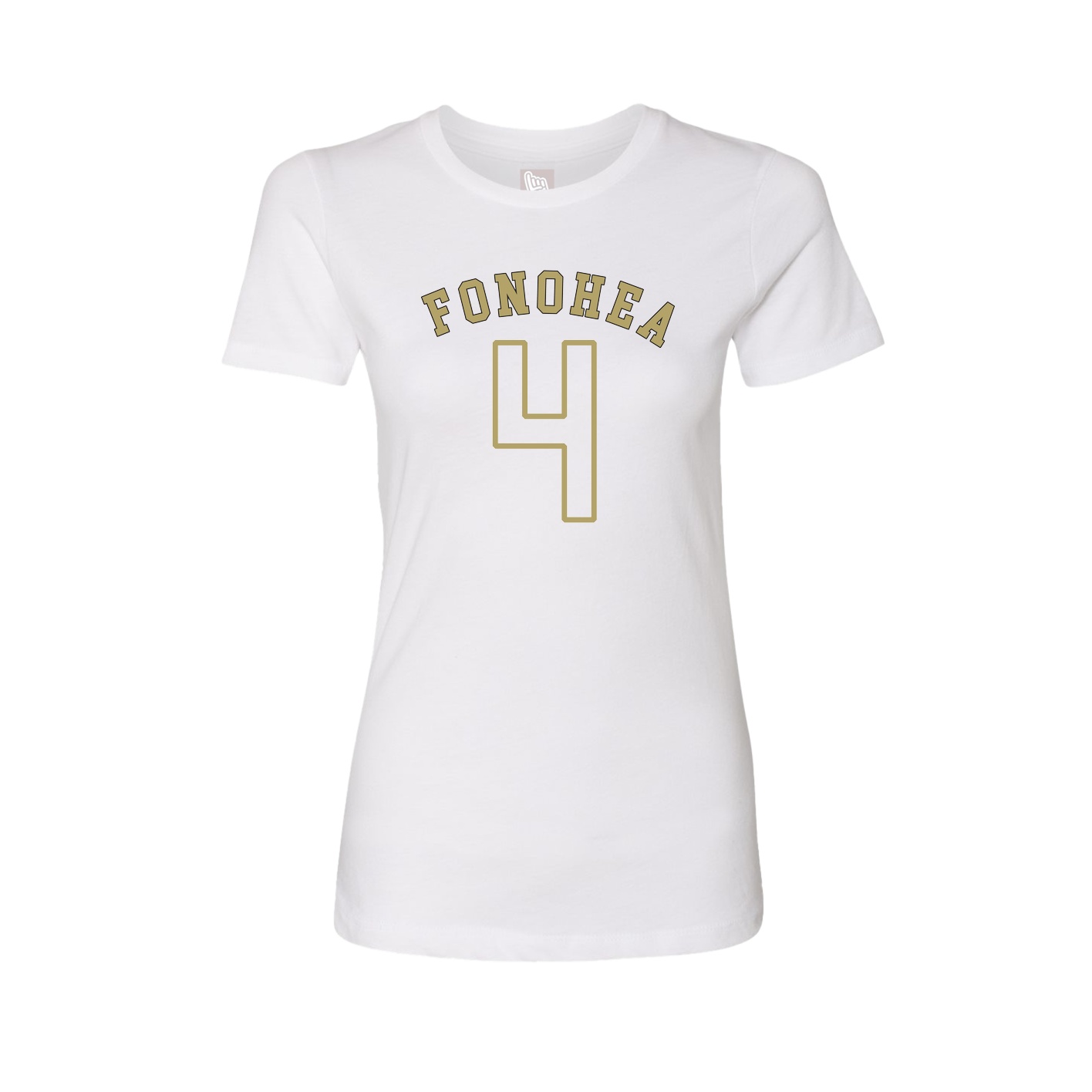 Fitted Women's Tee — Shirsey Arch in White