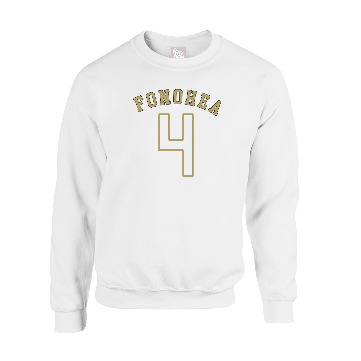 Fleece Crew — Shirsey Arch in White