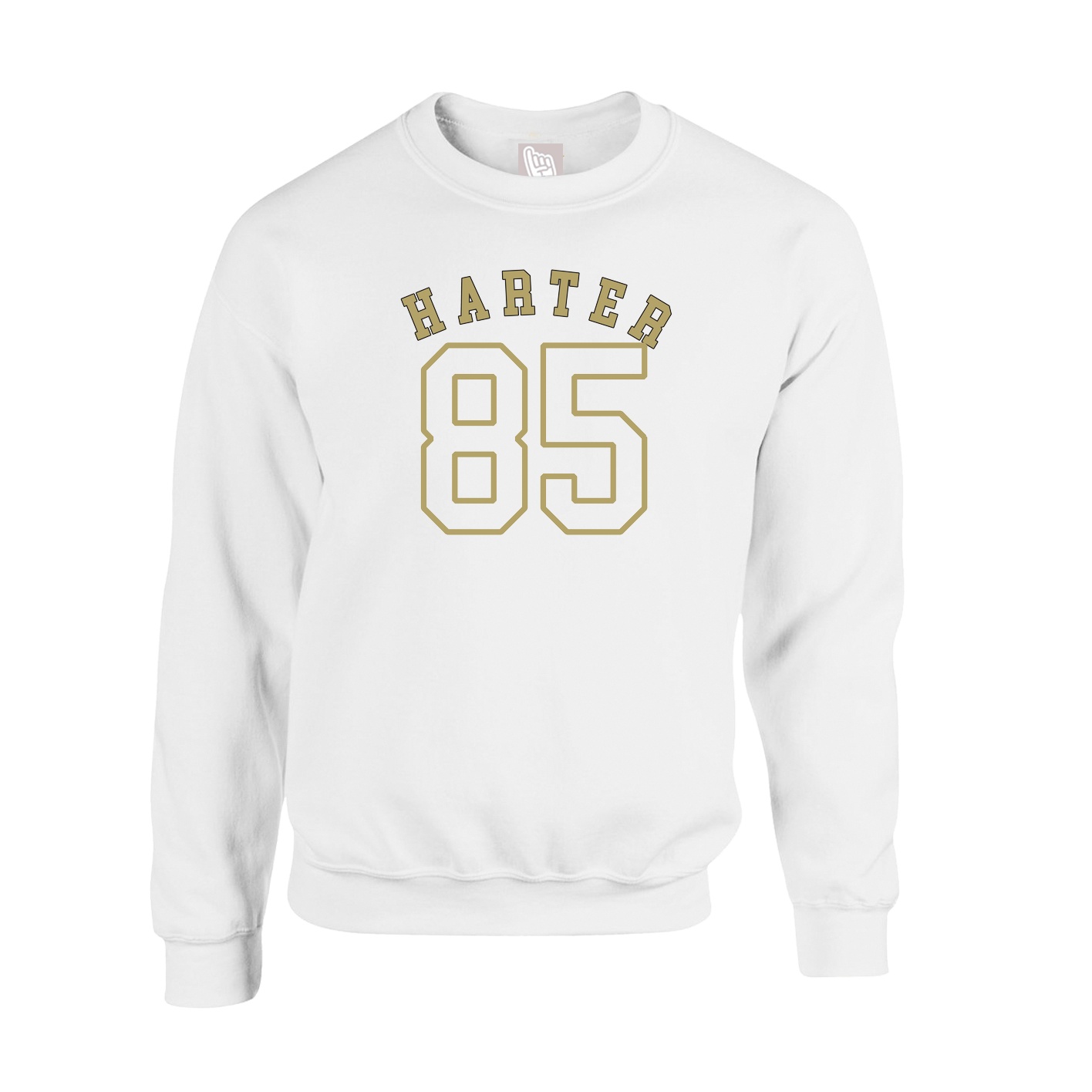 Fleece Crew — Shirsey Arch in White
