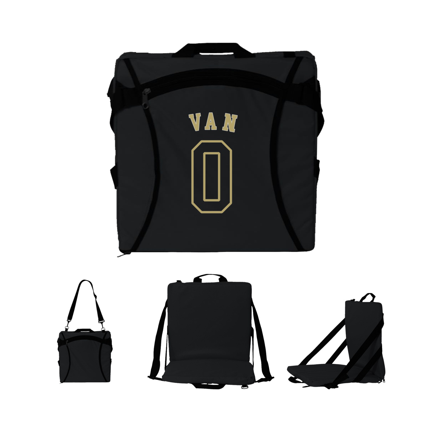 Folding Stadium Seat — Shirsey Arch in Black