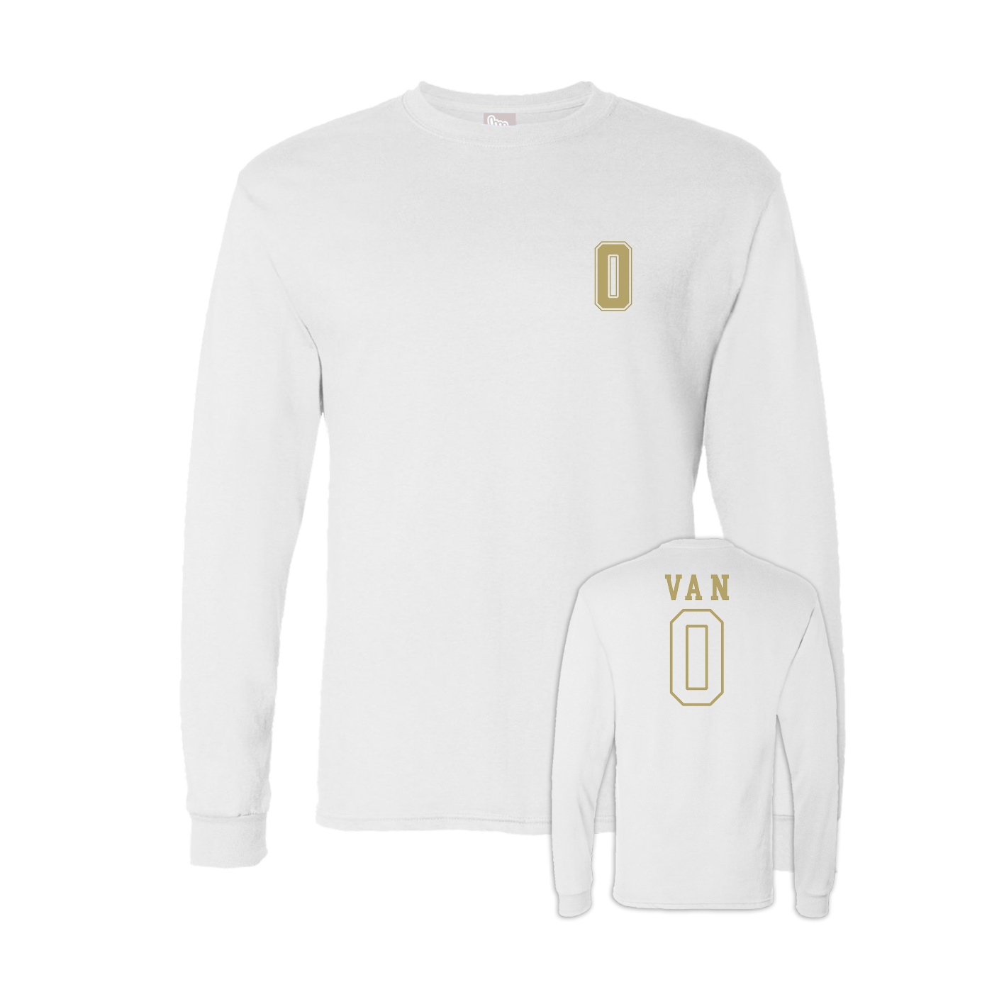 Long Sleeve Tee — Chest Back in White