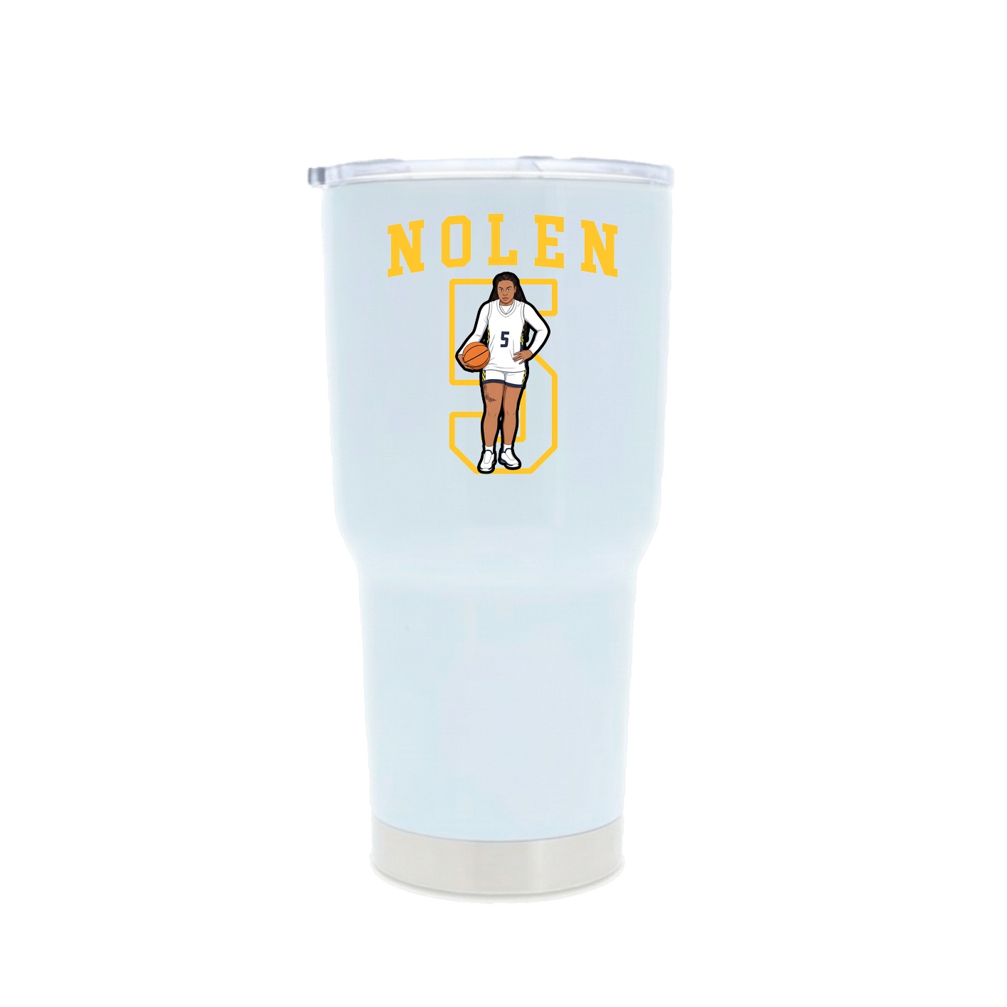 30oz Stainless Steel Tumbler — Shirsey in White