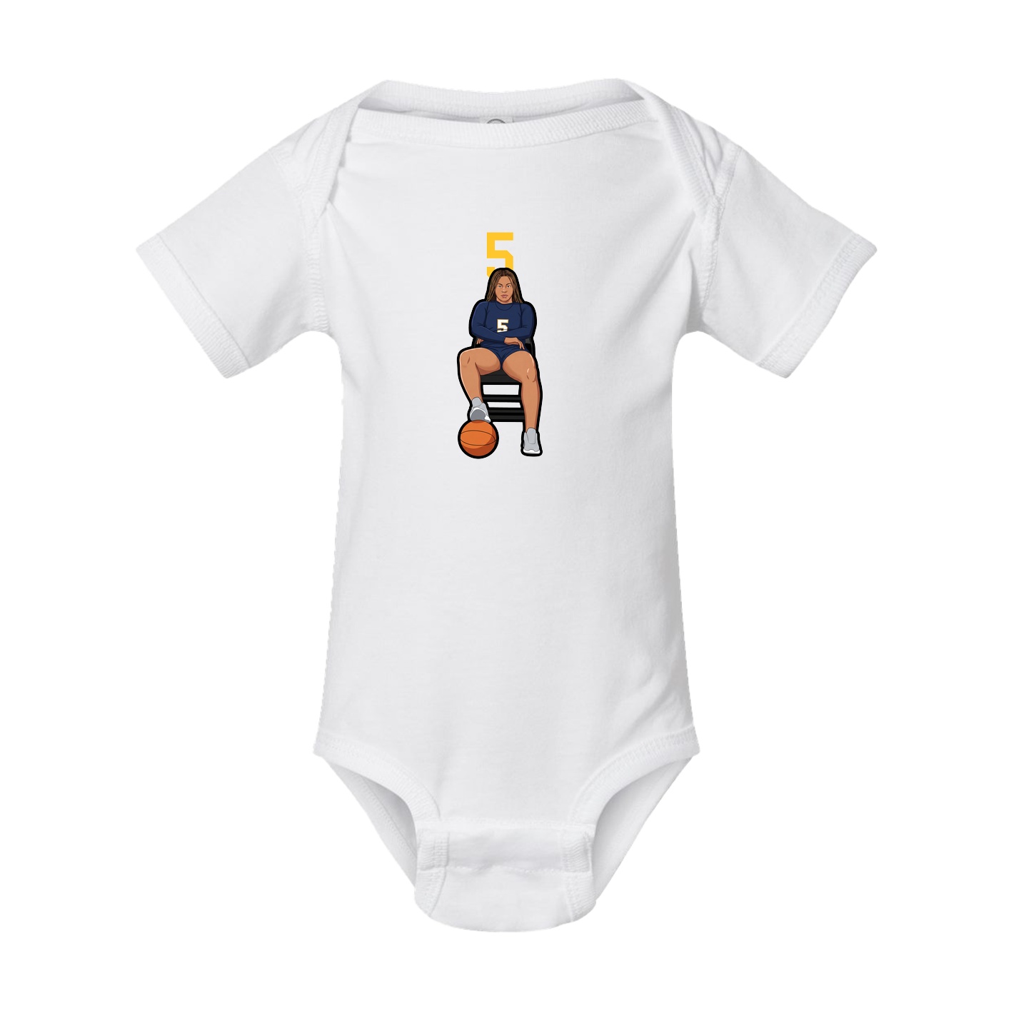 Baby Onesie — Number Top in White