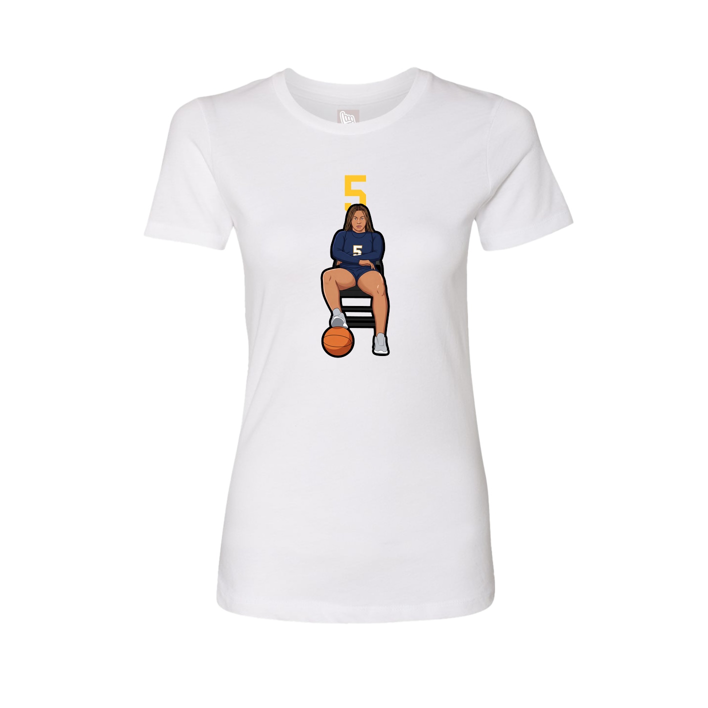 Womens Tee — Number Top in White