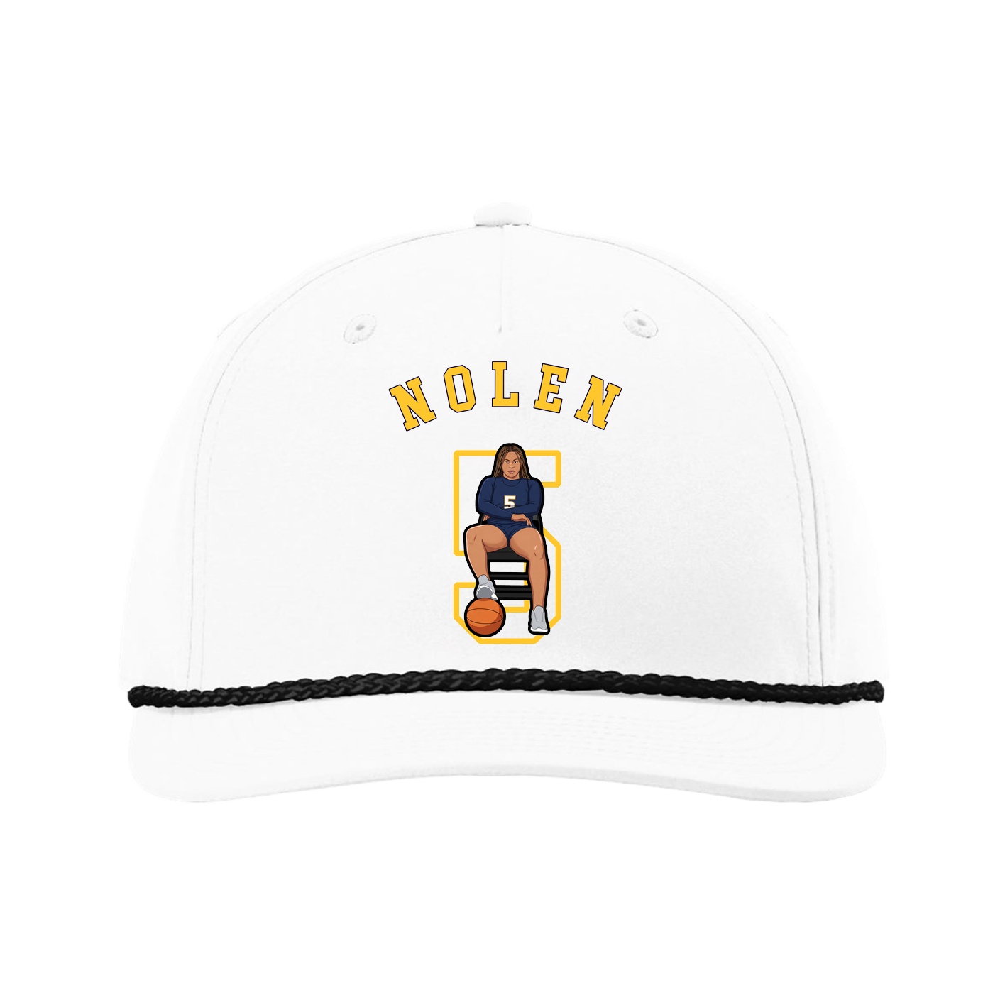 Five-Panel Classic Rope Cap — Shirsey Arch in White