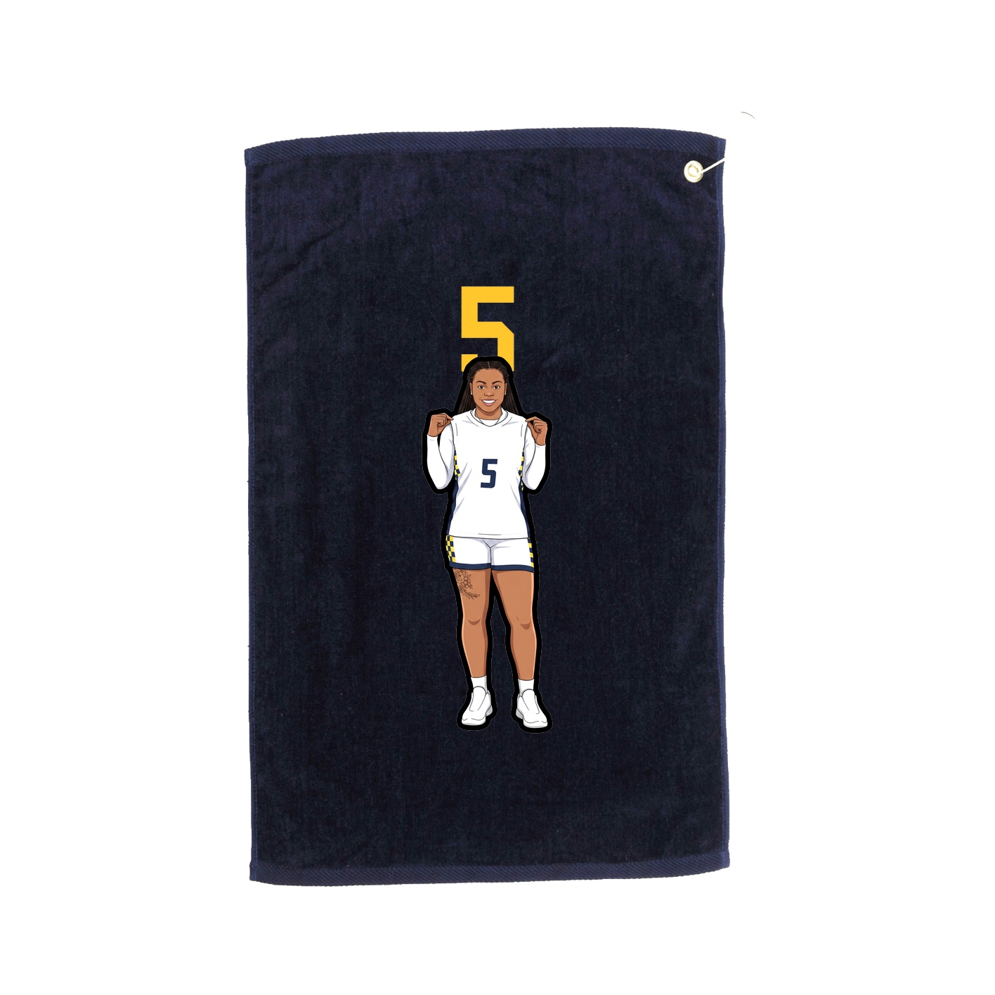 Golf Towel — Number Top in Navy