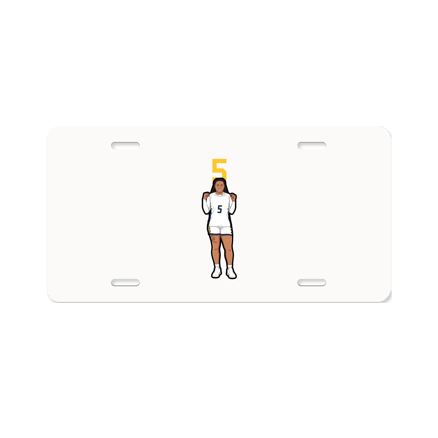 License Plate — Number Top in Classic