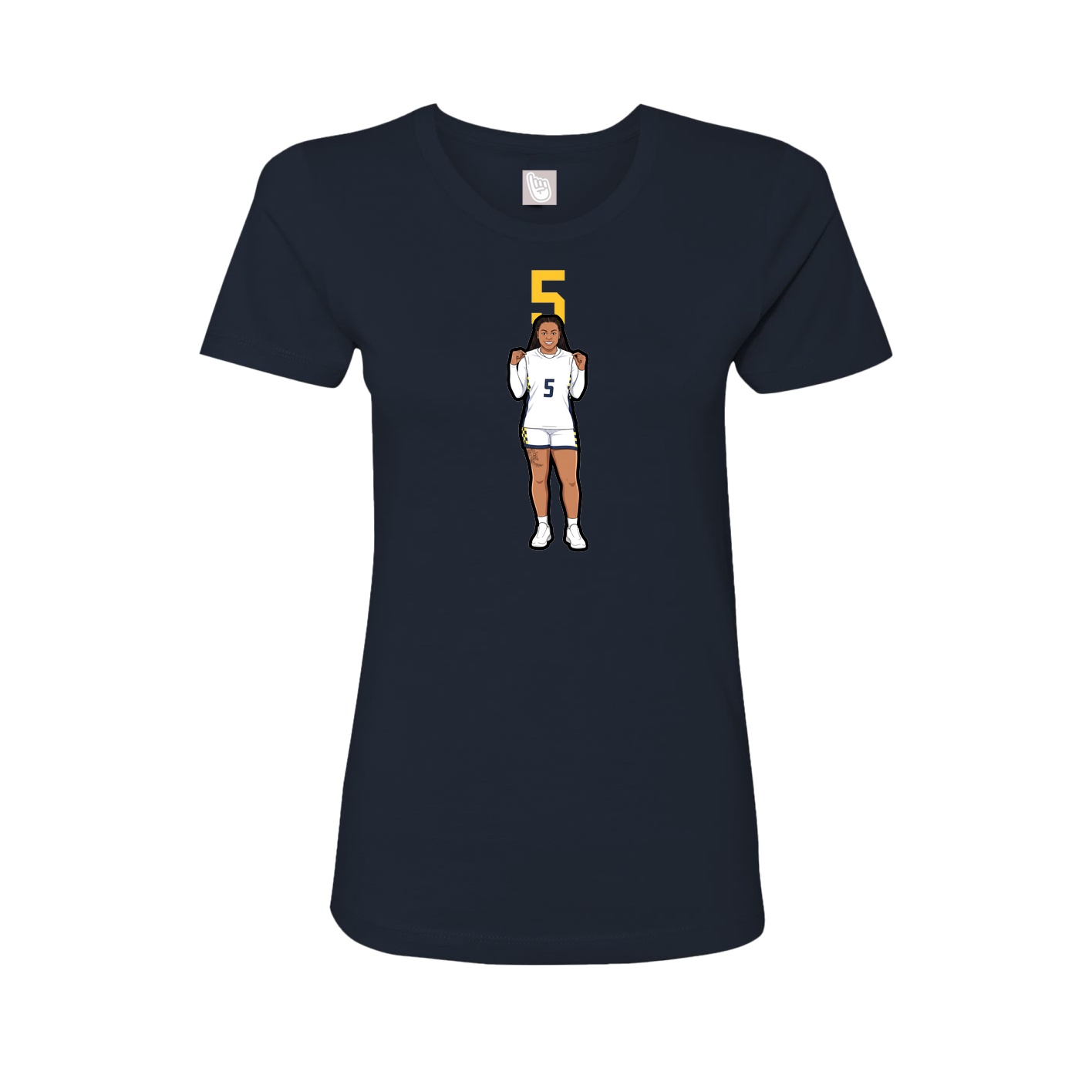 Womens Tee — Number Top in Navy