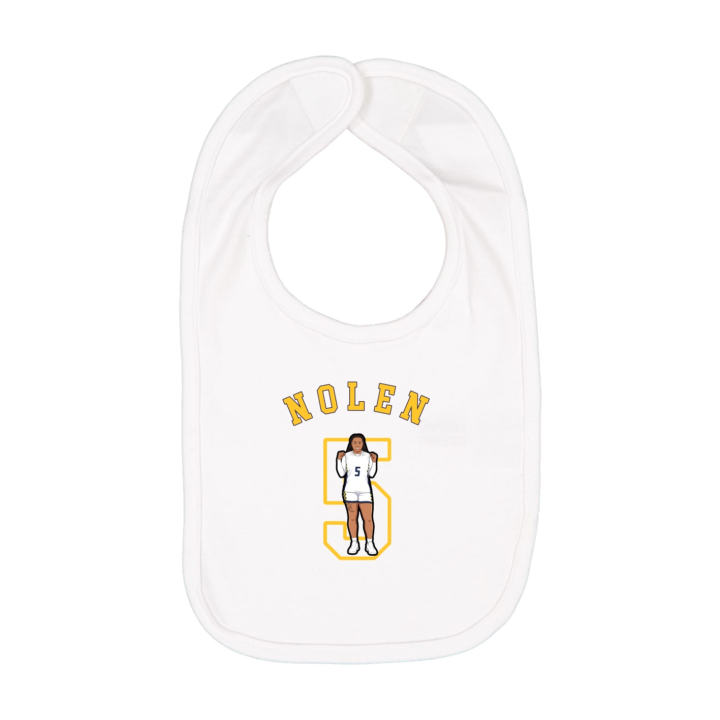 Infant Bib — Shirsey Arch in White