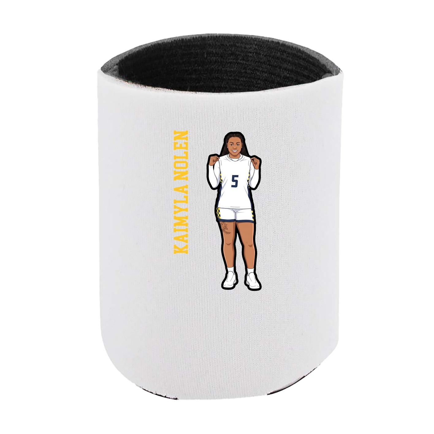 Can Holder — Name Vertical in White
