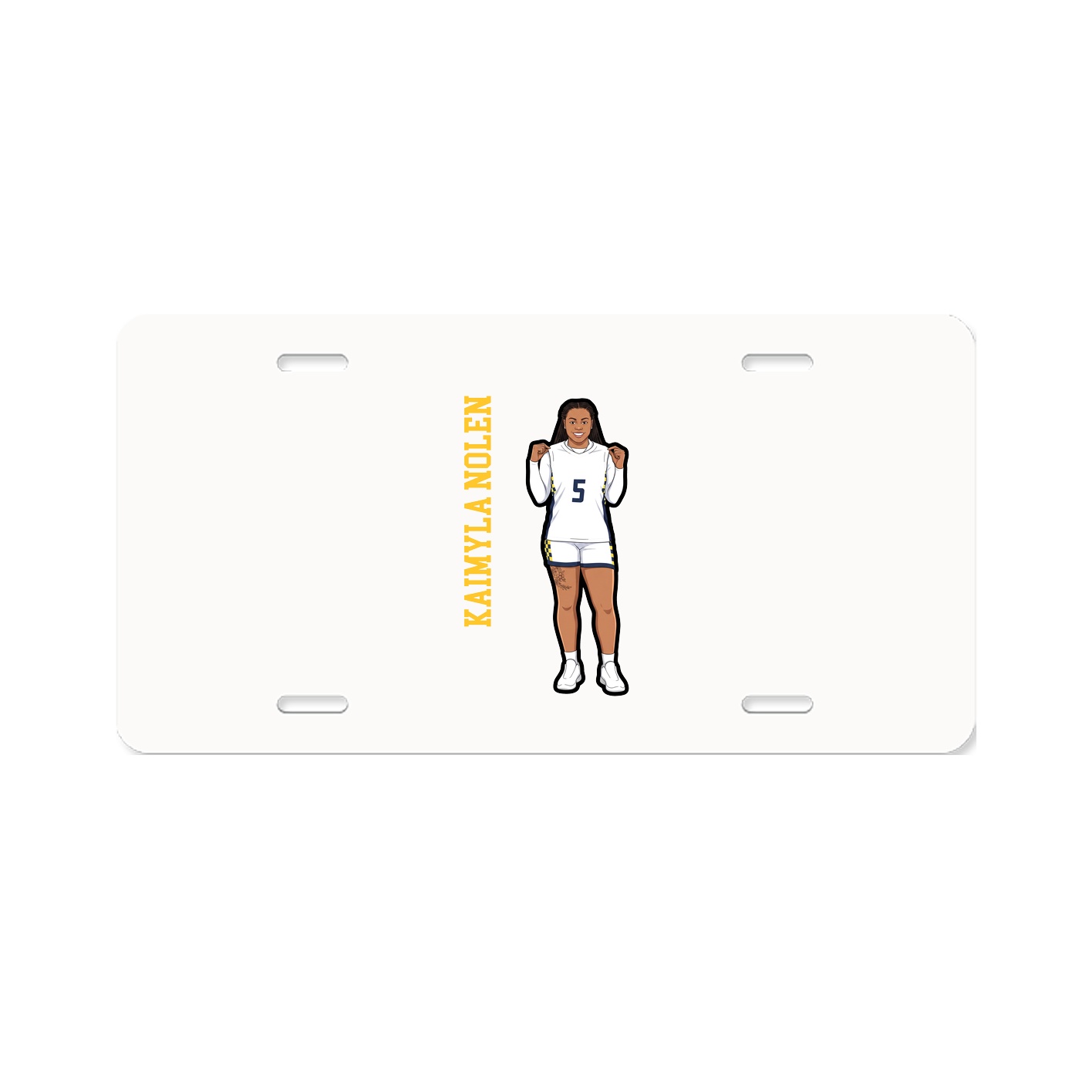 License Plate — Name Vertical in Classic