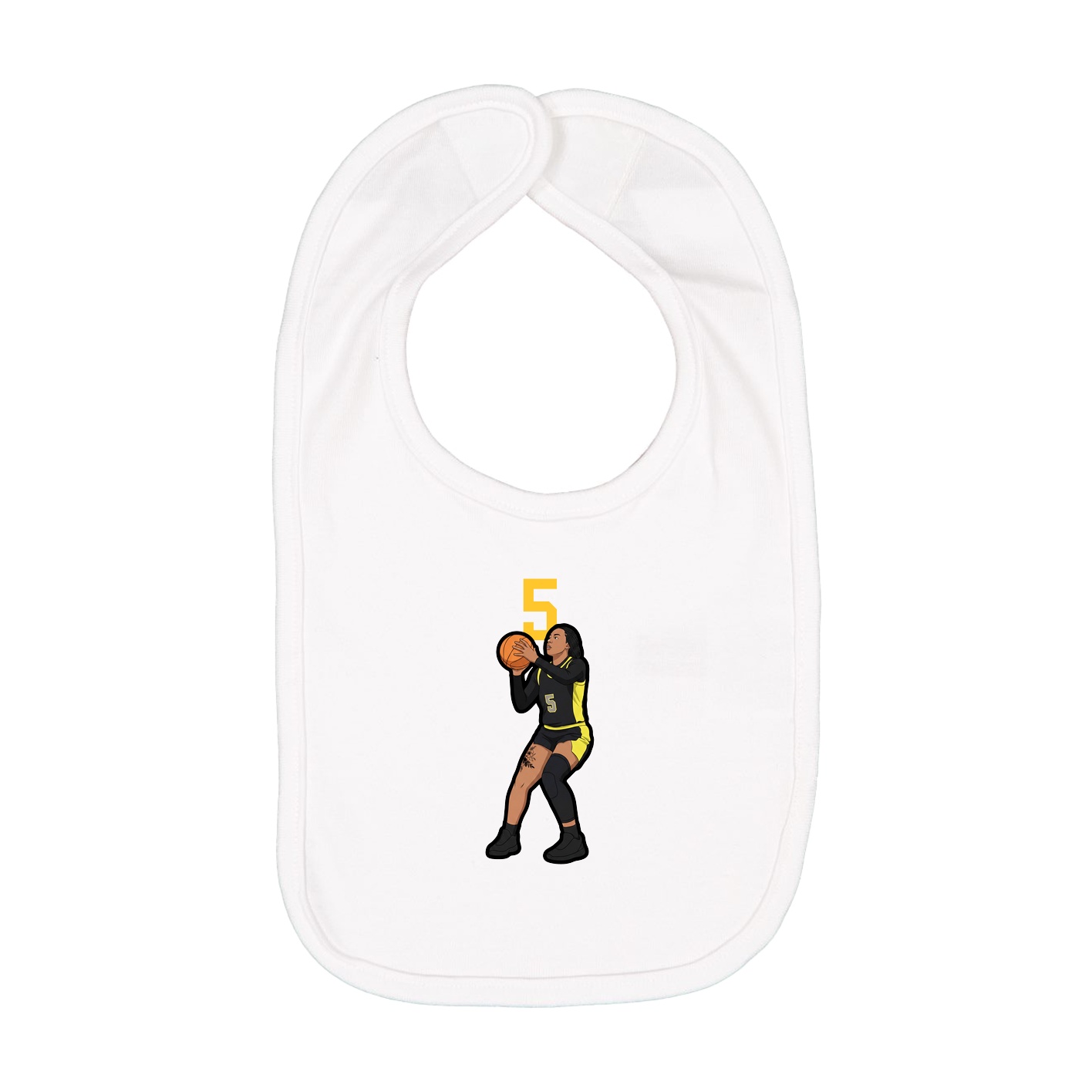 Infant Bib — Number Top in White