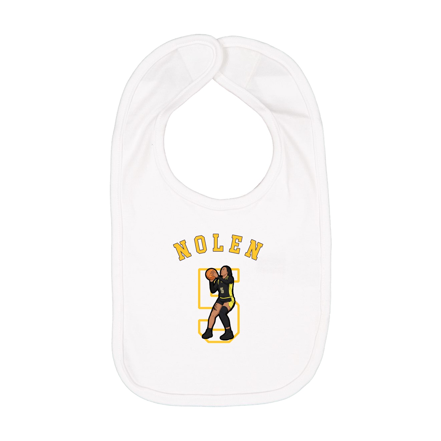 Infant Bib — Shirsey Arch in White