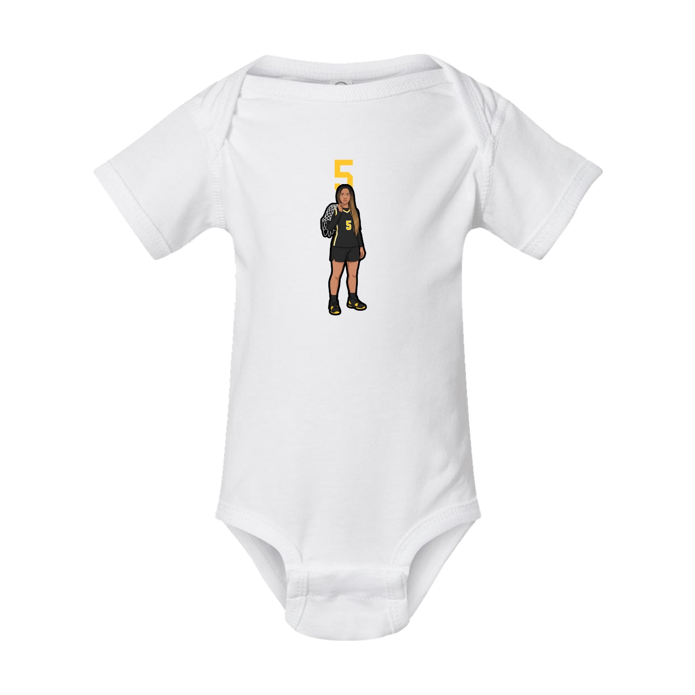 Baby Onesie — Number Top in White