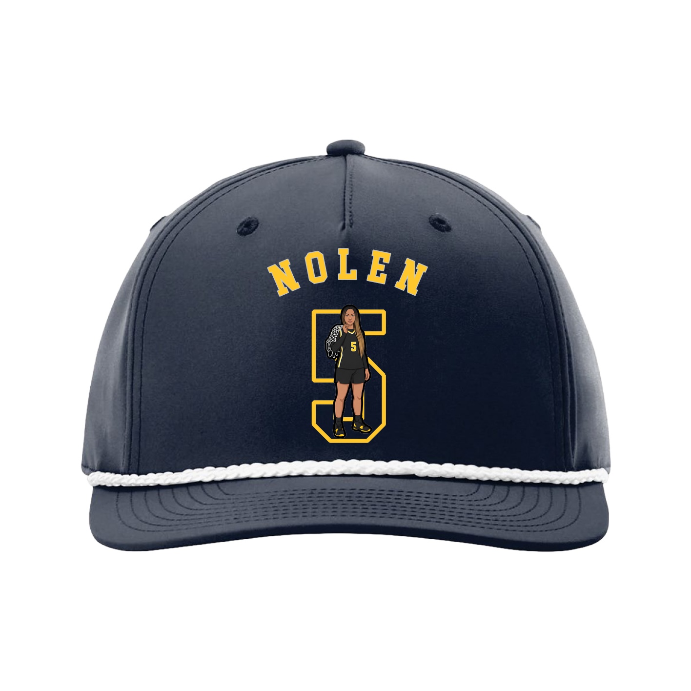 Five-Panel Classic Rope Cap — Shirsey Arch in Navy
