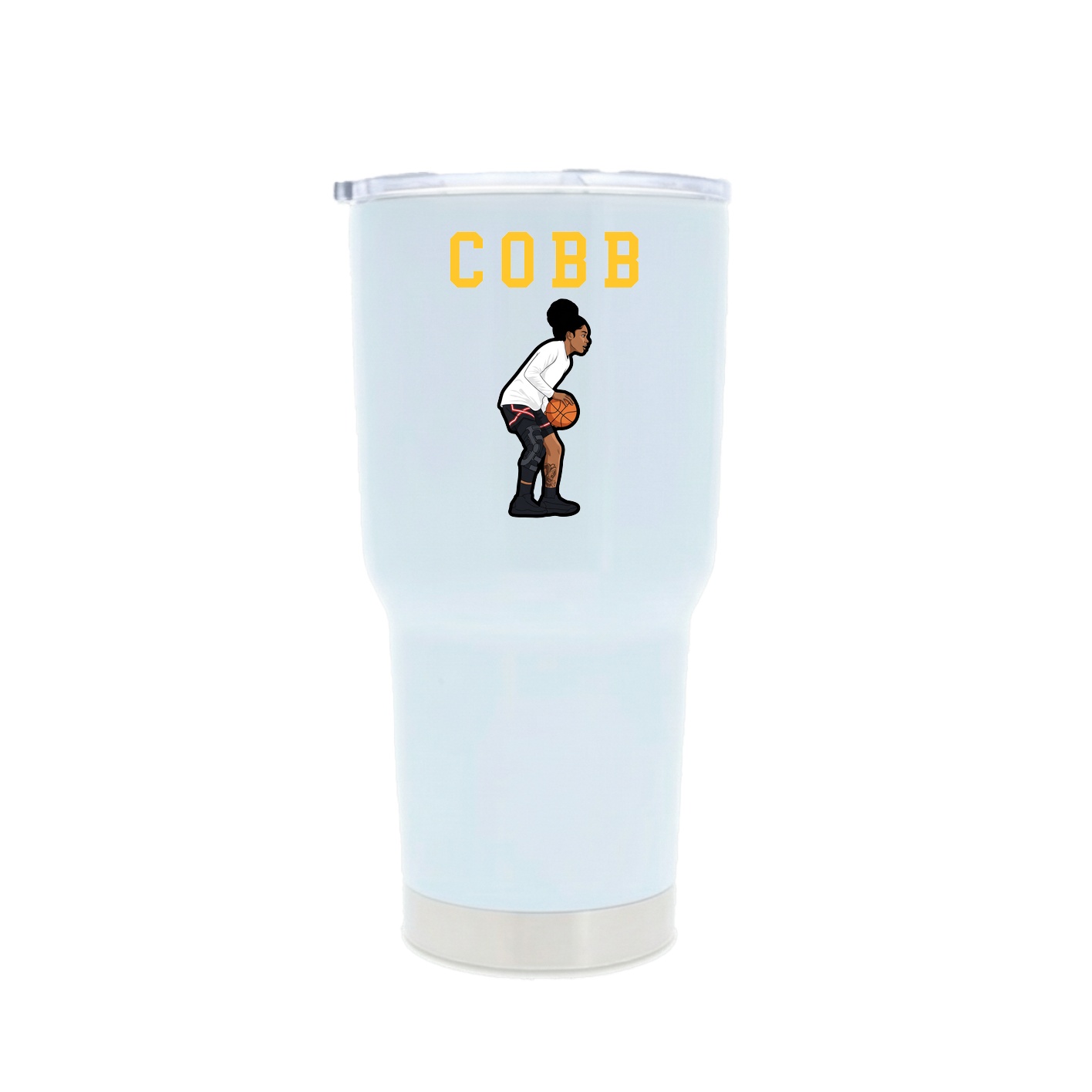 30oz Stainless Steel Tumbler — Shirsey in White