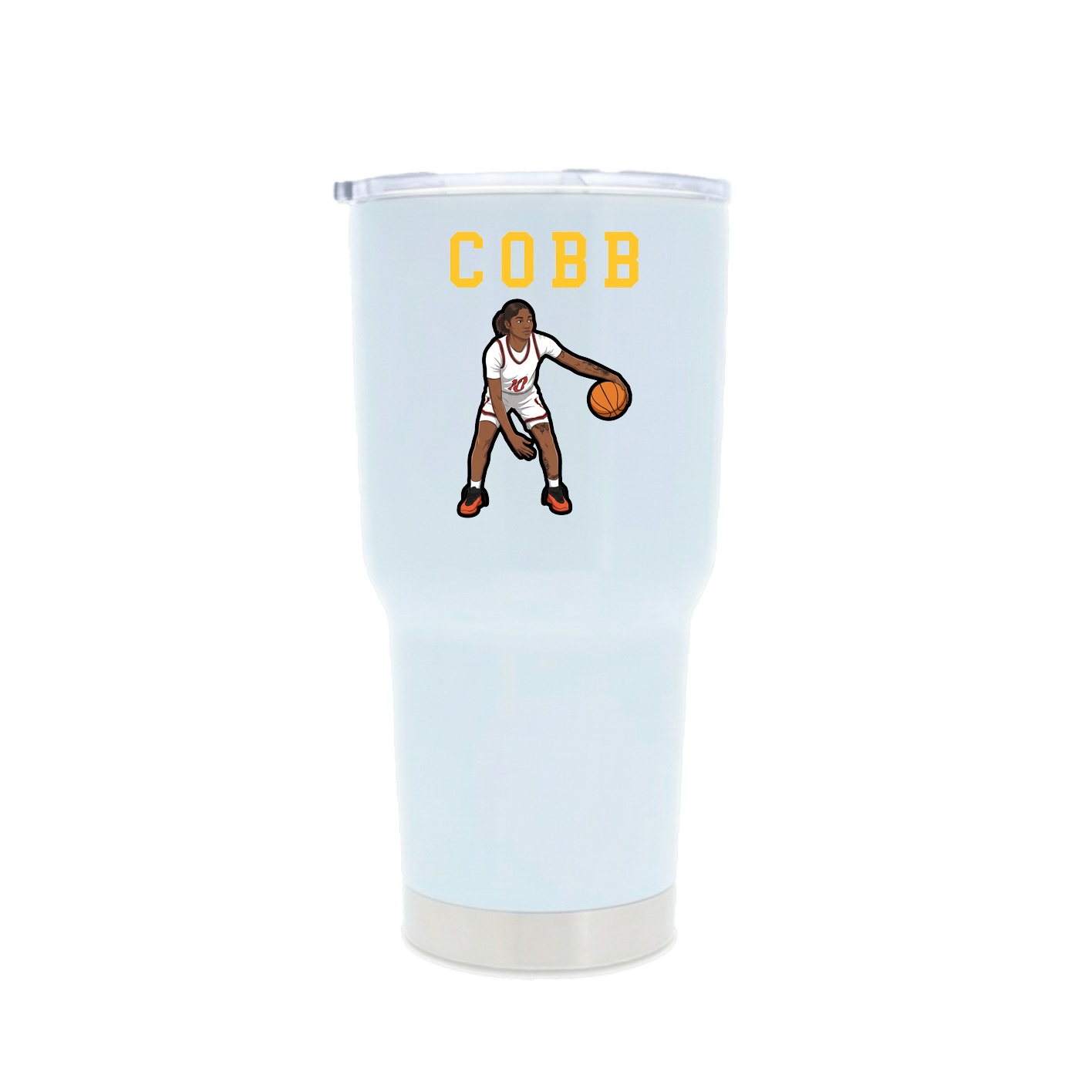 30oz Stainless Steel Tumbler — Shirsey in White